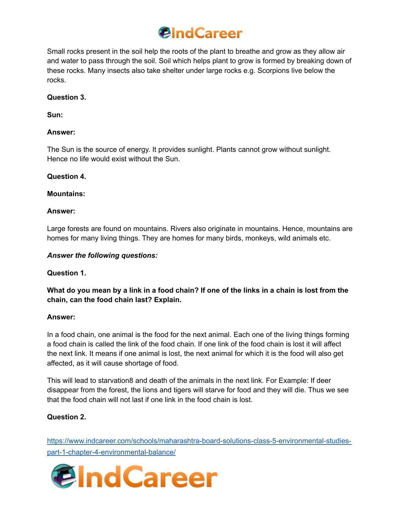 Maharashtra Board Solutions Class 5-Environmental Studies (Part 1): Chapter 4- Environmental Balance - Page 17