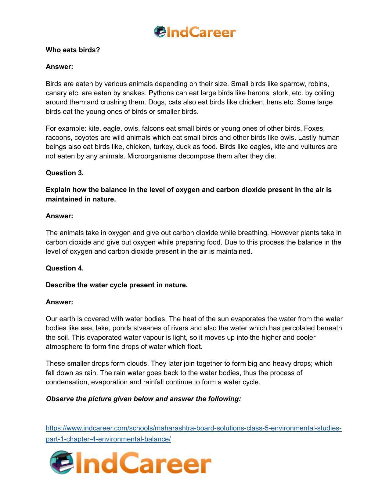 Maharashtra Board Solutions Class 5-Environmental Studies (Part 1): Chapter 4- Environmental Balance - Page 18