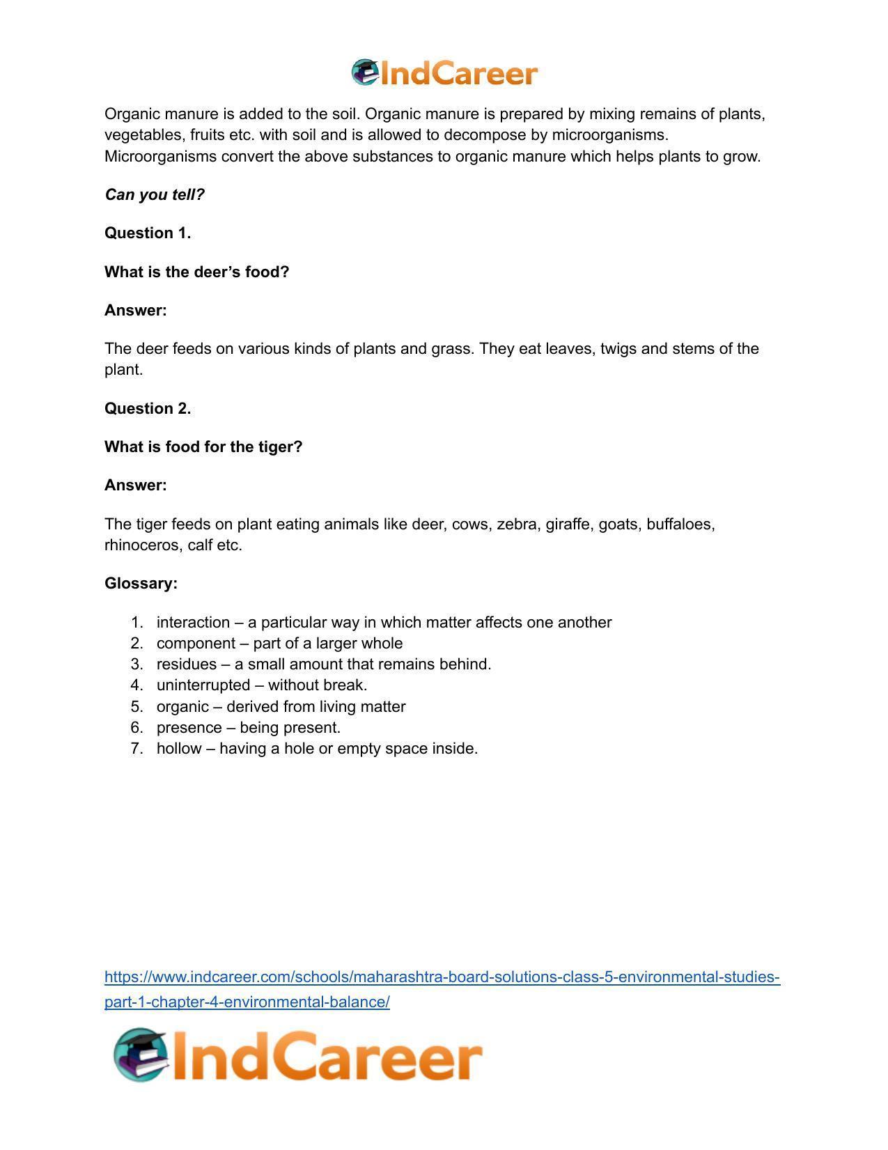Maharashtra Board Solutions Class 5-Environmental Studies (Part 1): Chapter 4- Environmental Balance - Page 22