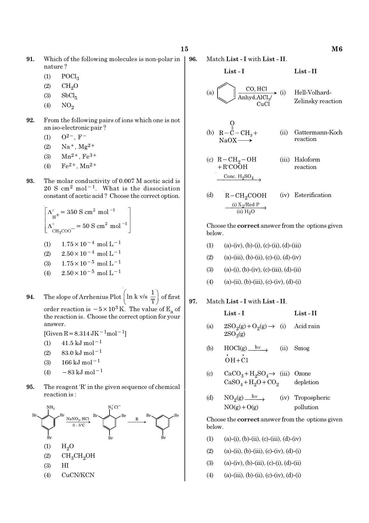 NEET M6 2021 Question Paper - Page 15