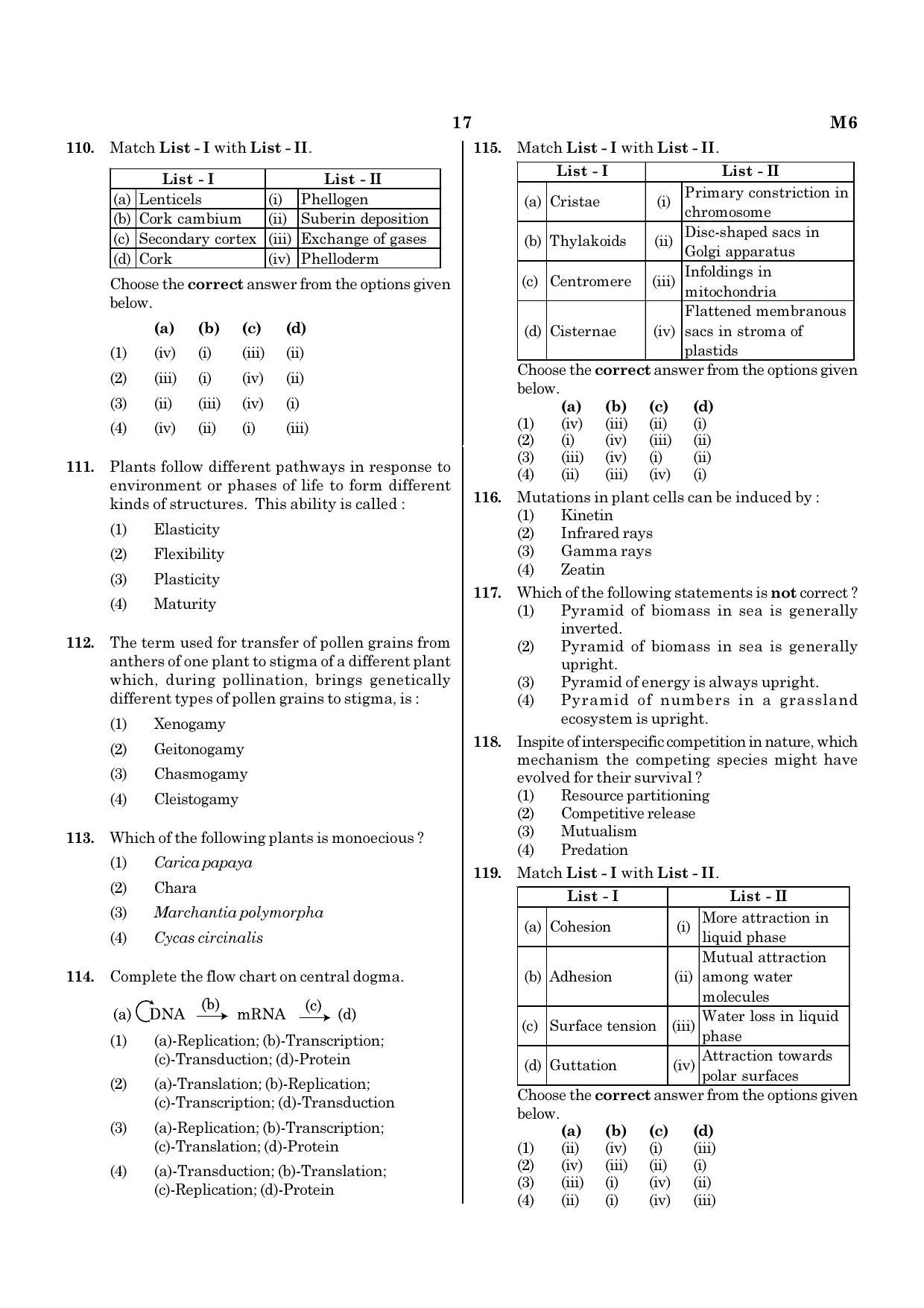 NEET M6 2021 Question Paper - Page 17