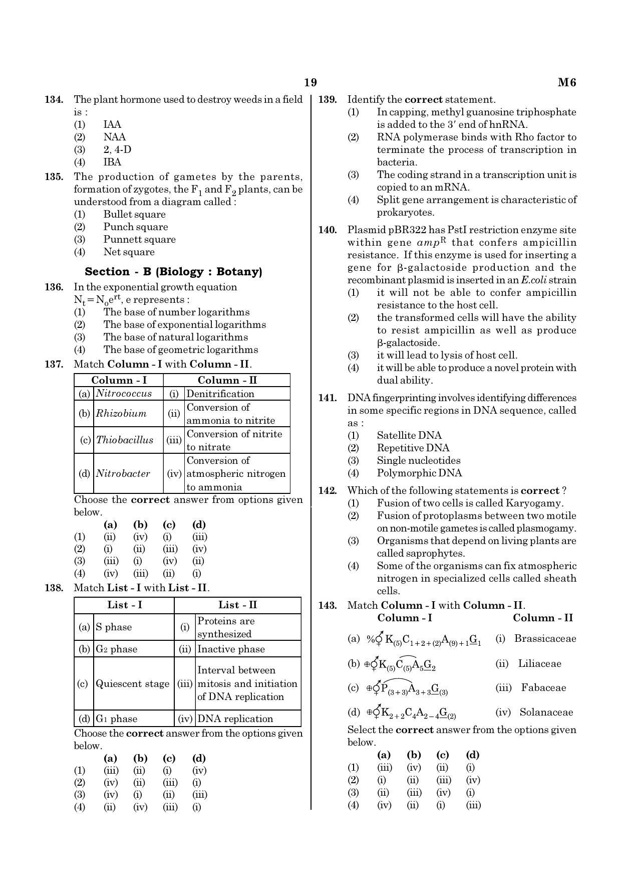NEET M6 2021 Question Paper - Page 19