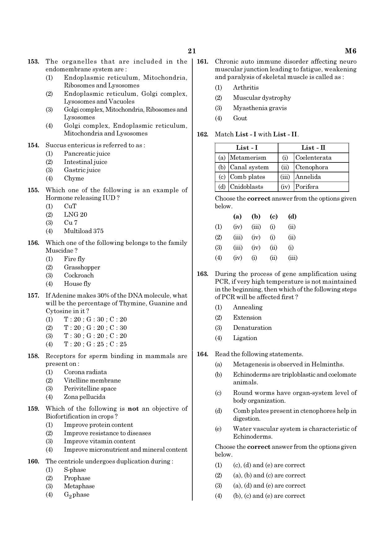 NEET M6 2021 Question Paper - Page 21