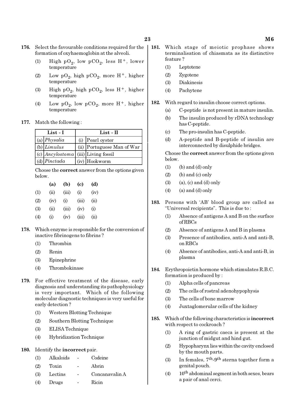 NEET M6 2021 Question Paper - Page 23