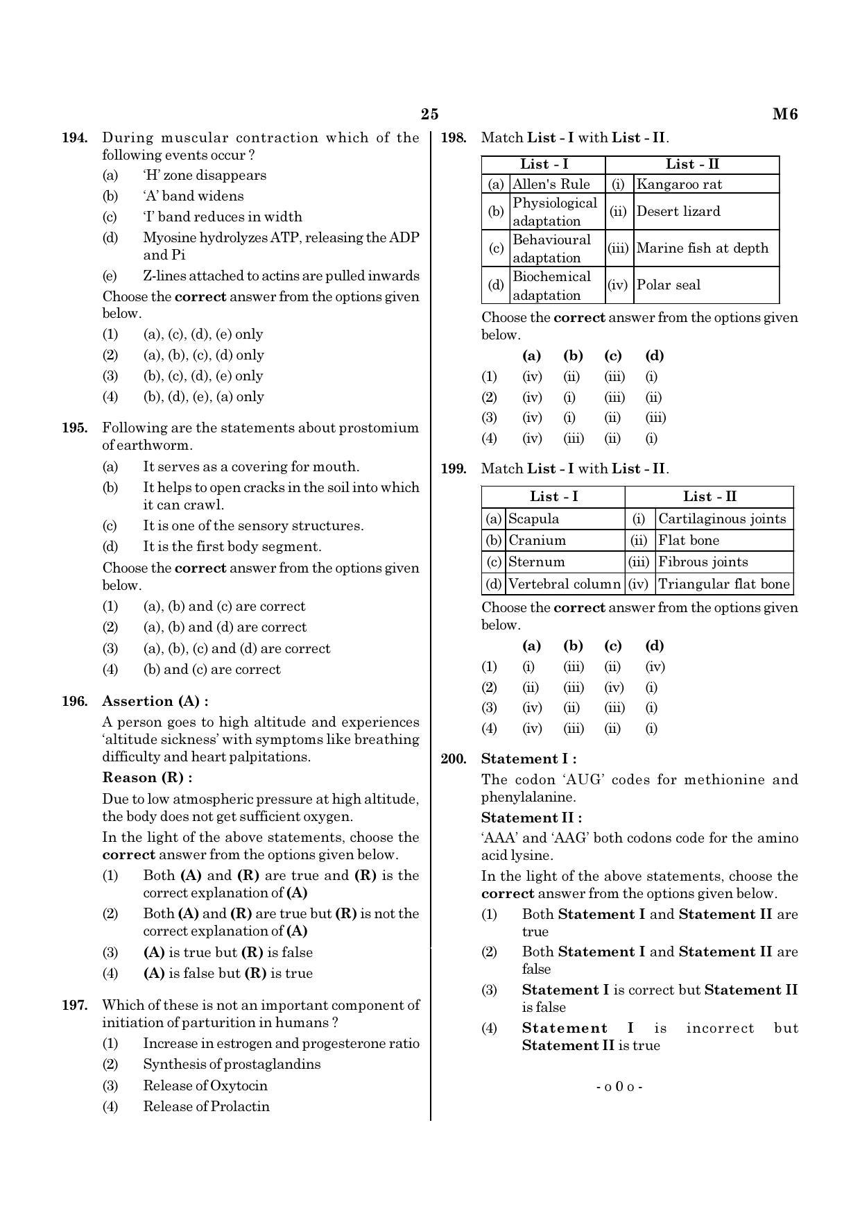 NEET M6 2021 Question Paper - Page 25