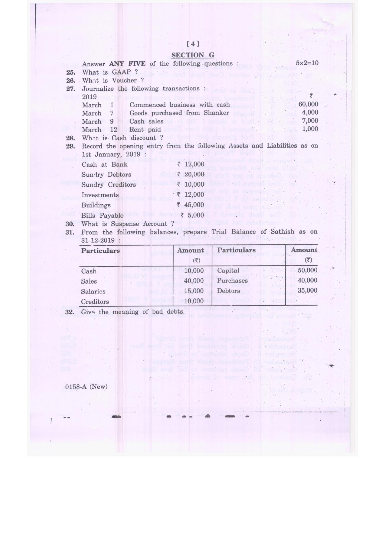 TS Intermediate 1st Year Commerce Model Paper 2023 - Page 4