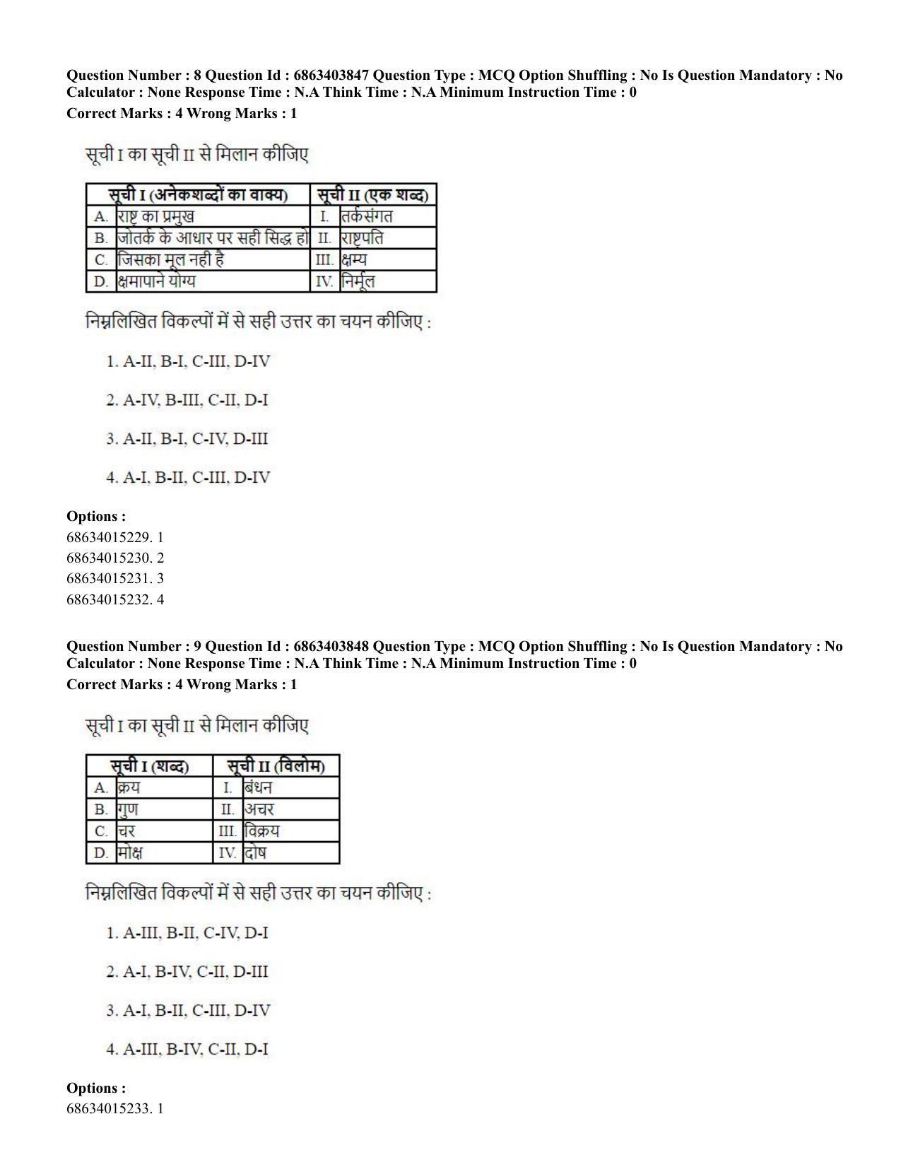 CUET PG 2023: COQP19 – Public Health (Hindi) - Shift 2 (5-06-2023) Question Paper - Page 10