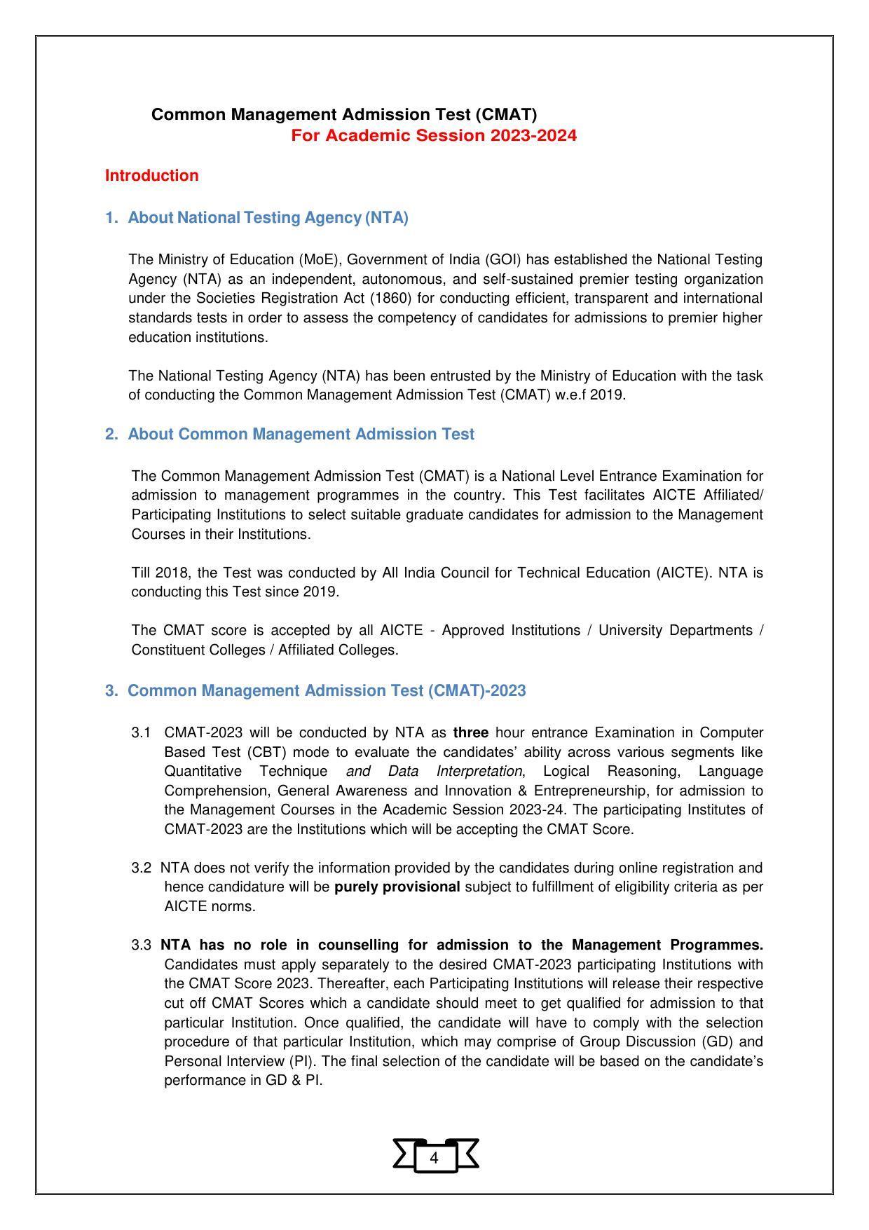 CMAT 2023 Information Bulletin - Page 7