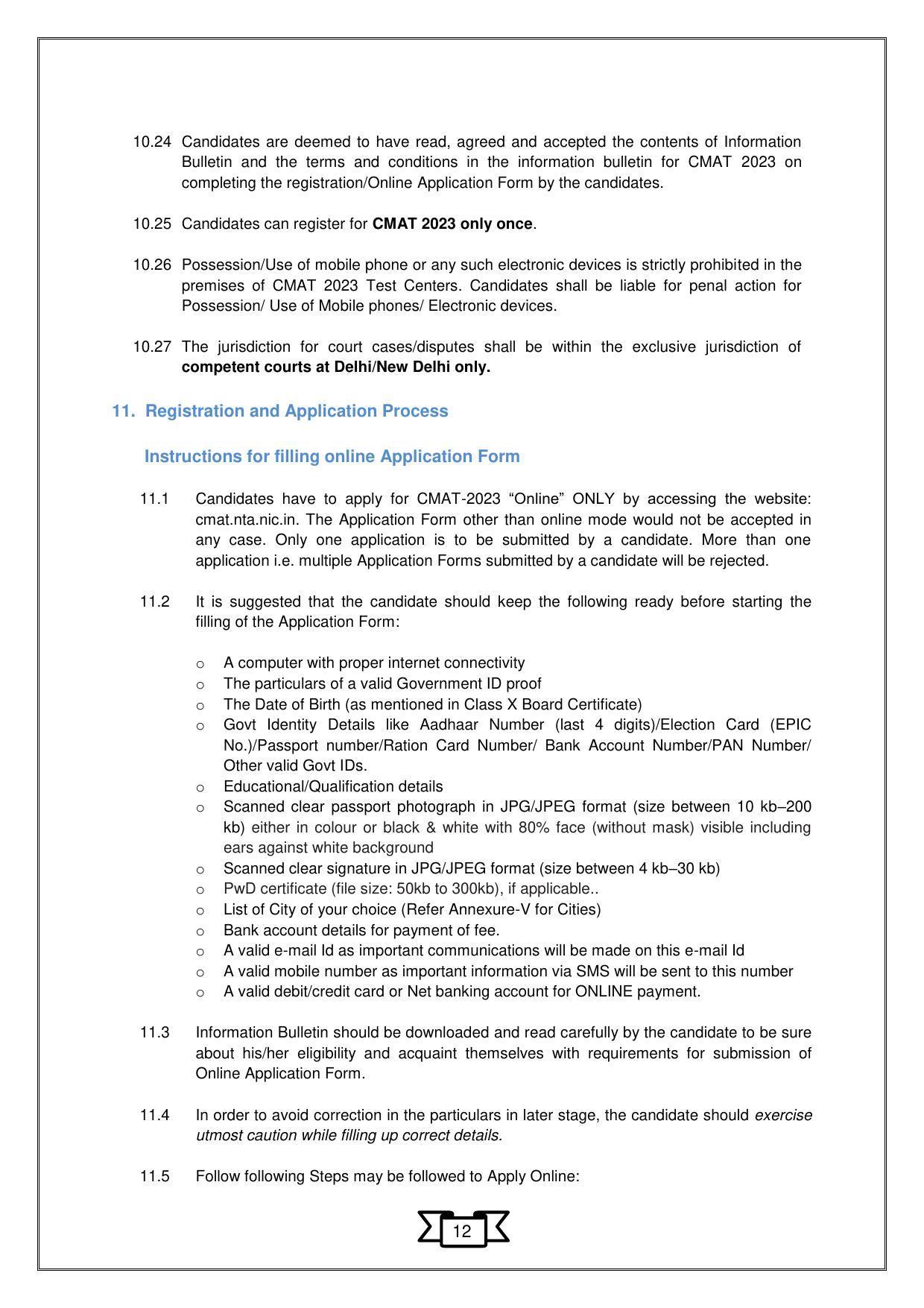 CMAT 2023 Information Bulletin - Page 15