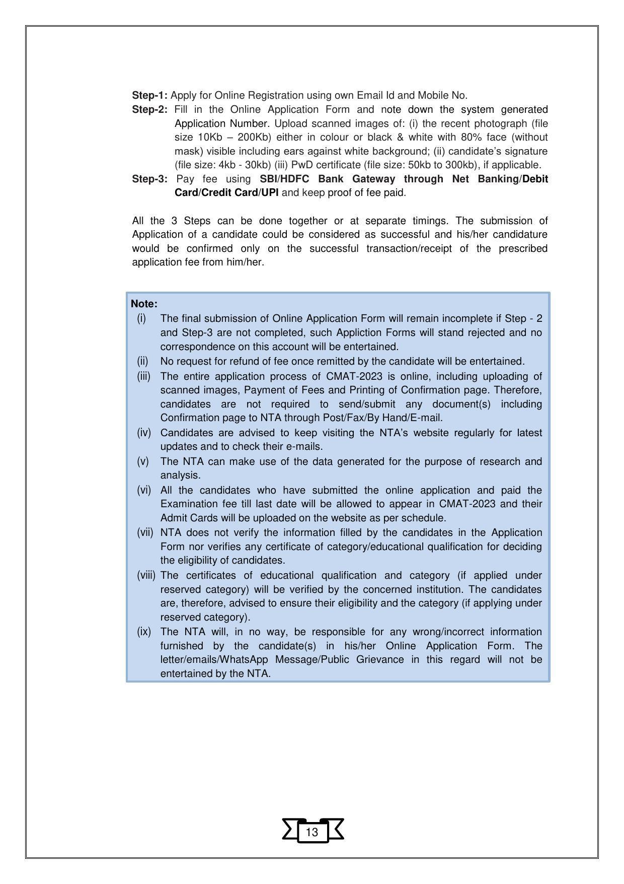 CMAT 2023 Information Bulletin - Page 16