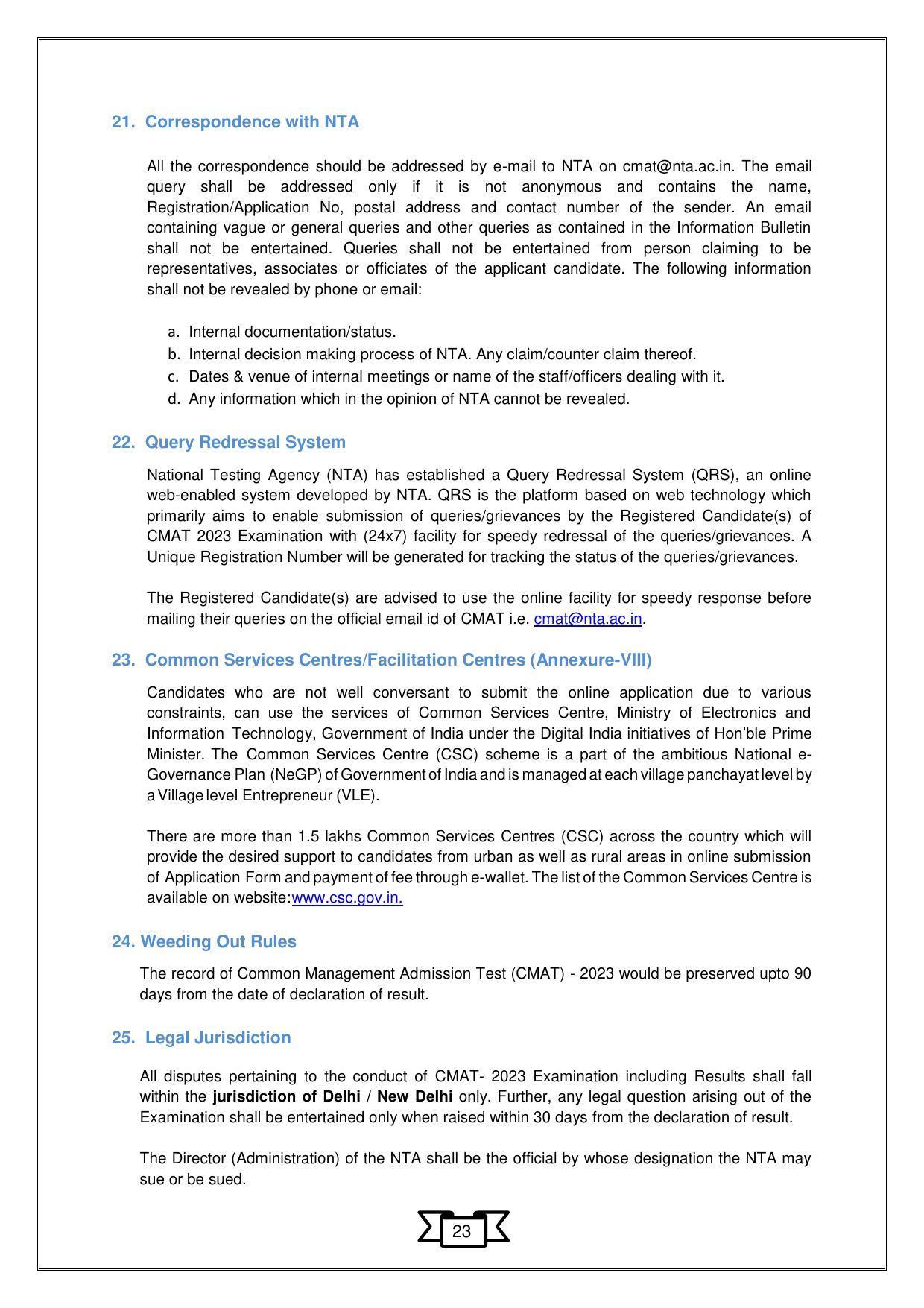 CMAT 2023 Information Bulletin - Page 26