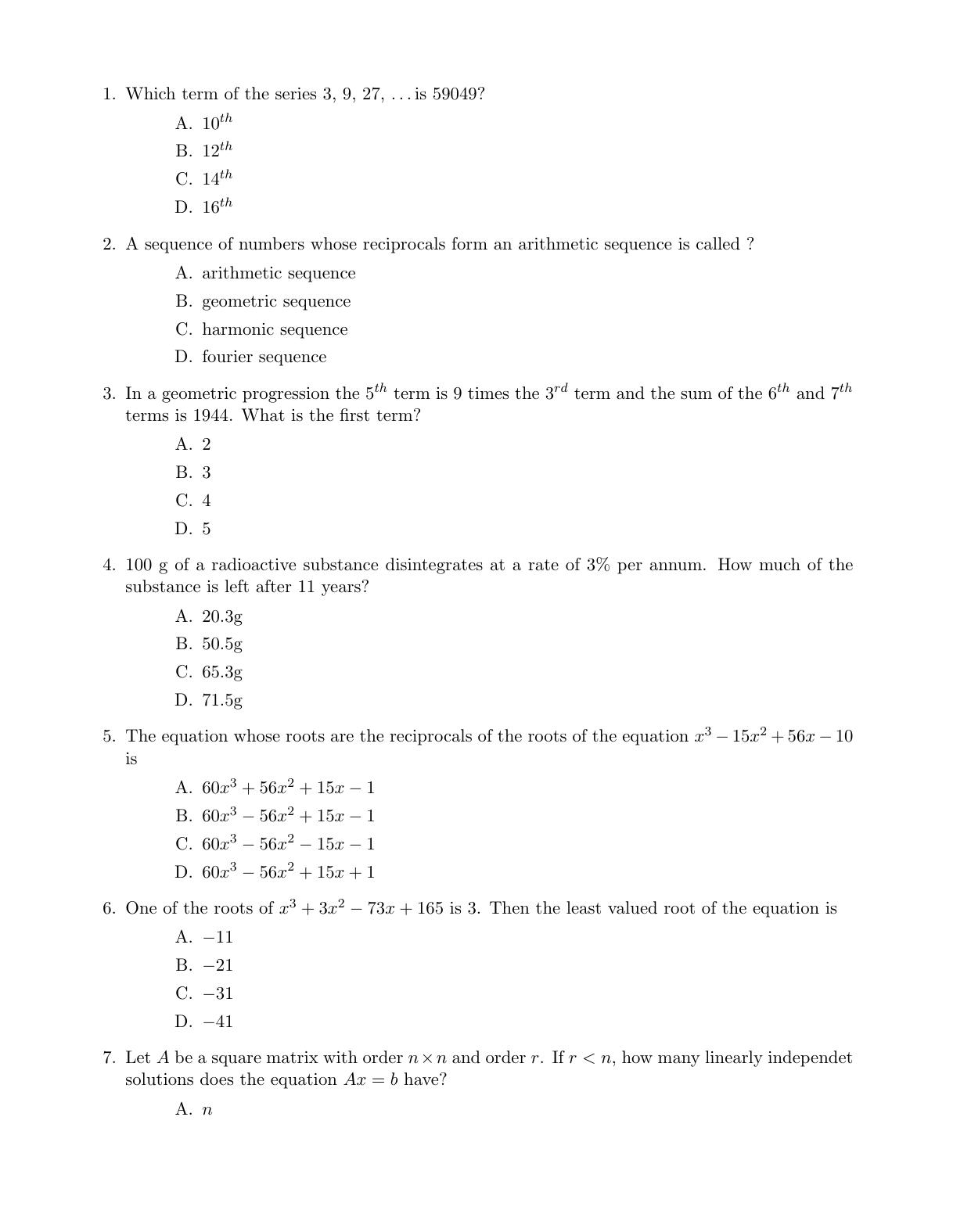 CUSAT CAT 2017 M.Voc. Mobile Phone Appln Question Paper - Page 1