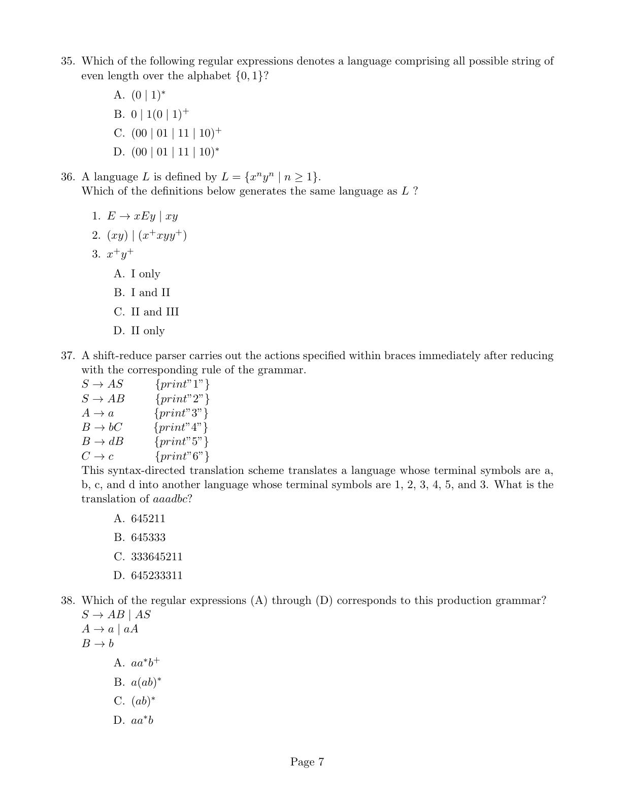 CUSAT CAT 2017 M.Voc. Mobile Phone Appln Question Paper - Page 7