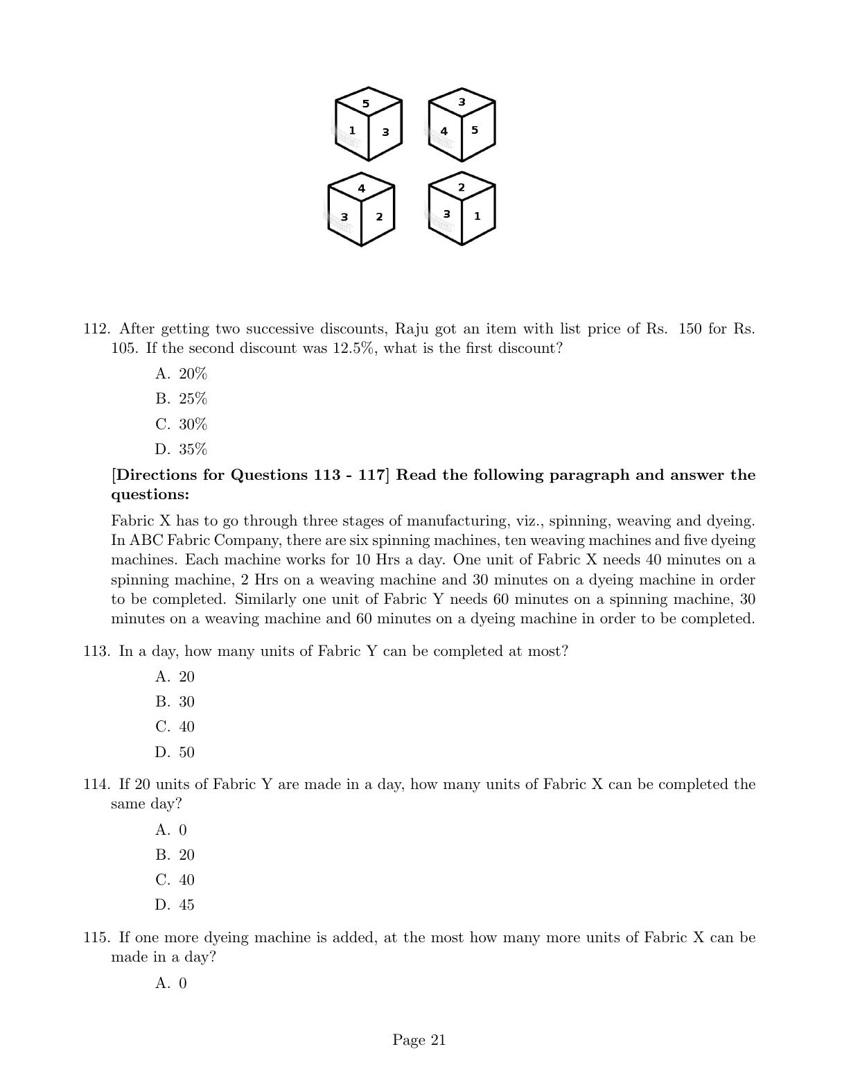 CUSAT CAT 2017 M.Voc. Mobile Phone Appln Question Paper - Page 21