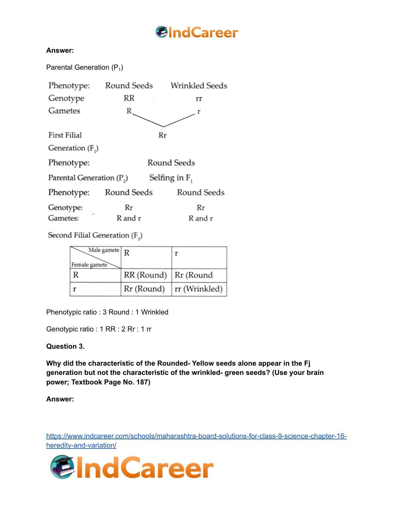 Maharashtra Board Solutions for Class 9- Science: Chapter 16- Heredity and Variation - Page 12