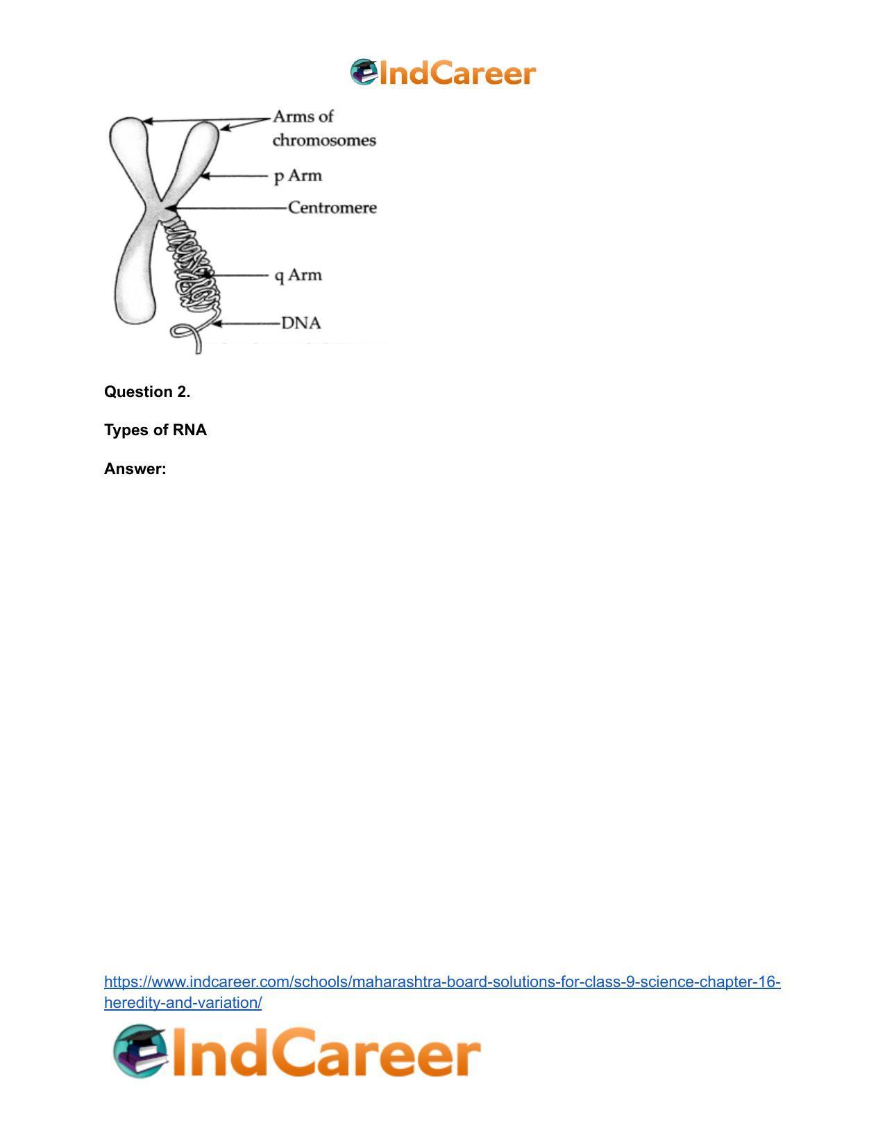 Maharashtra Board Solutions for Class 9- Science: Chapter 16- Heredity and Variation - Page 38