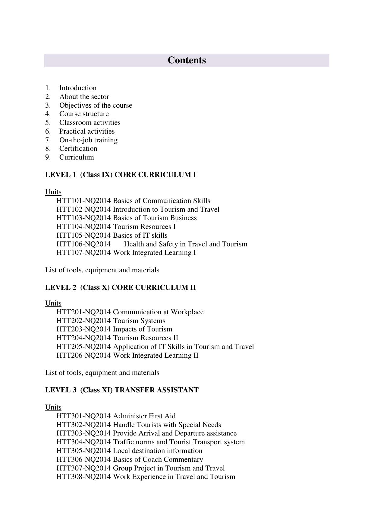 Maharashtra SSC Tourism & Travel Syllabus - Page 3