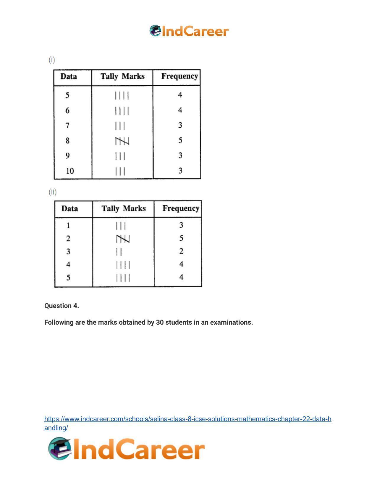 Selina Class 8 ICSE Solutions Mathematics : Chapter 22- Data Handling - Page 4