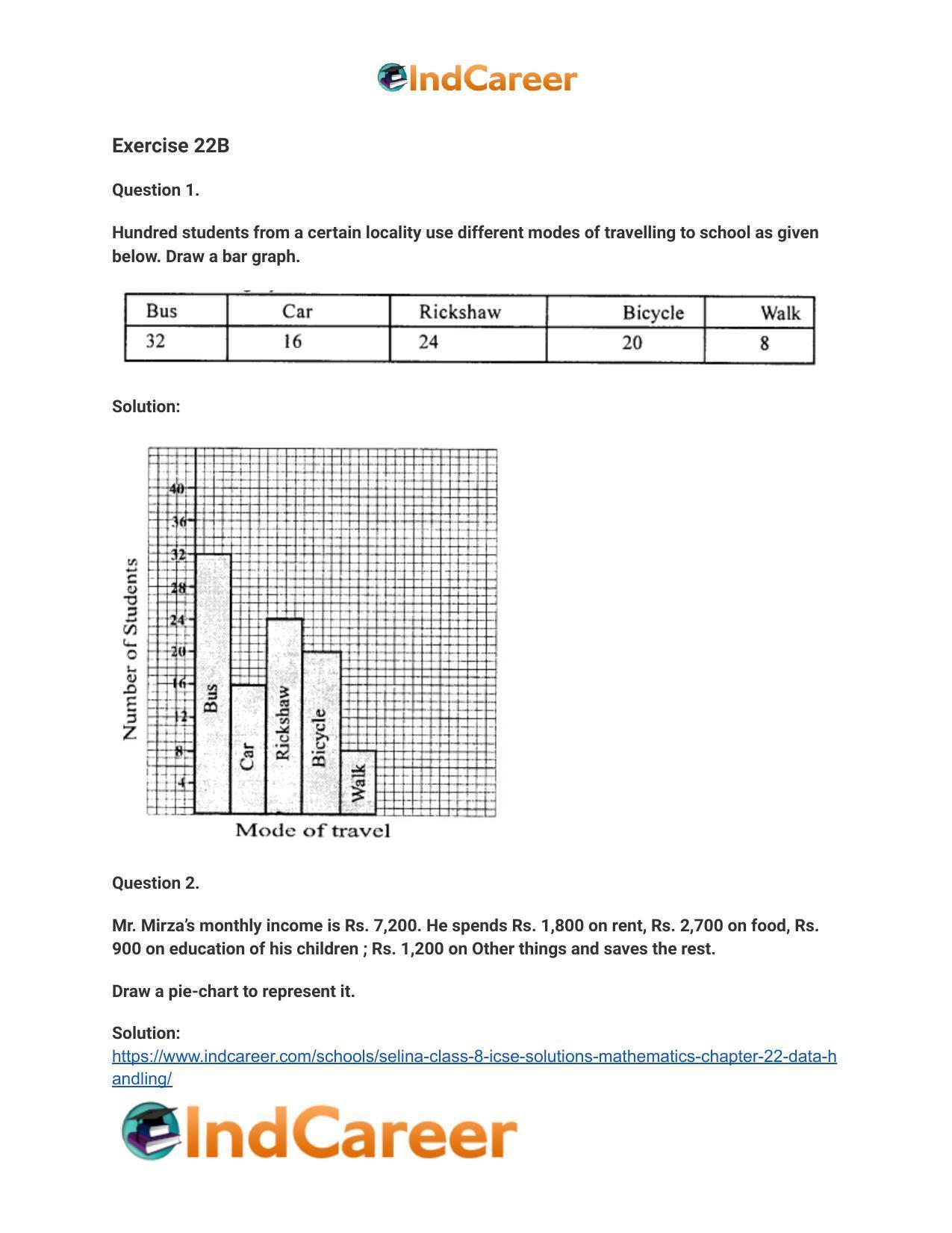 Selina Class 8 ICSE Solutions Mathematics : Chapter 22- Data Handling - Page 7