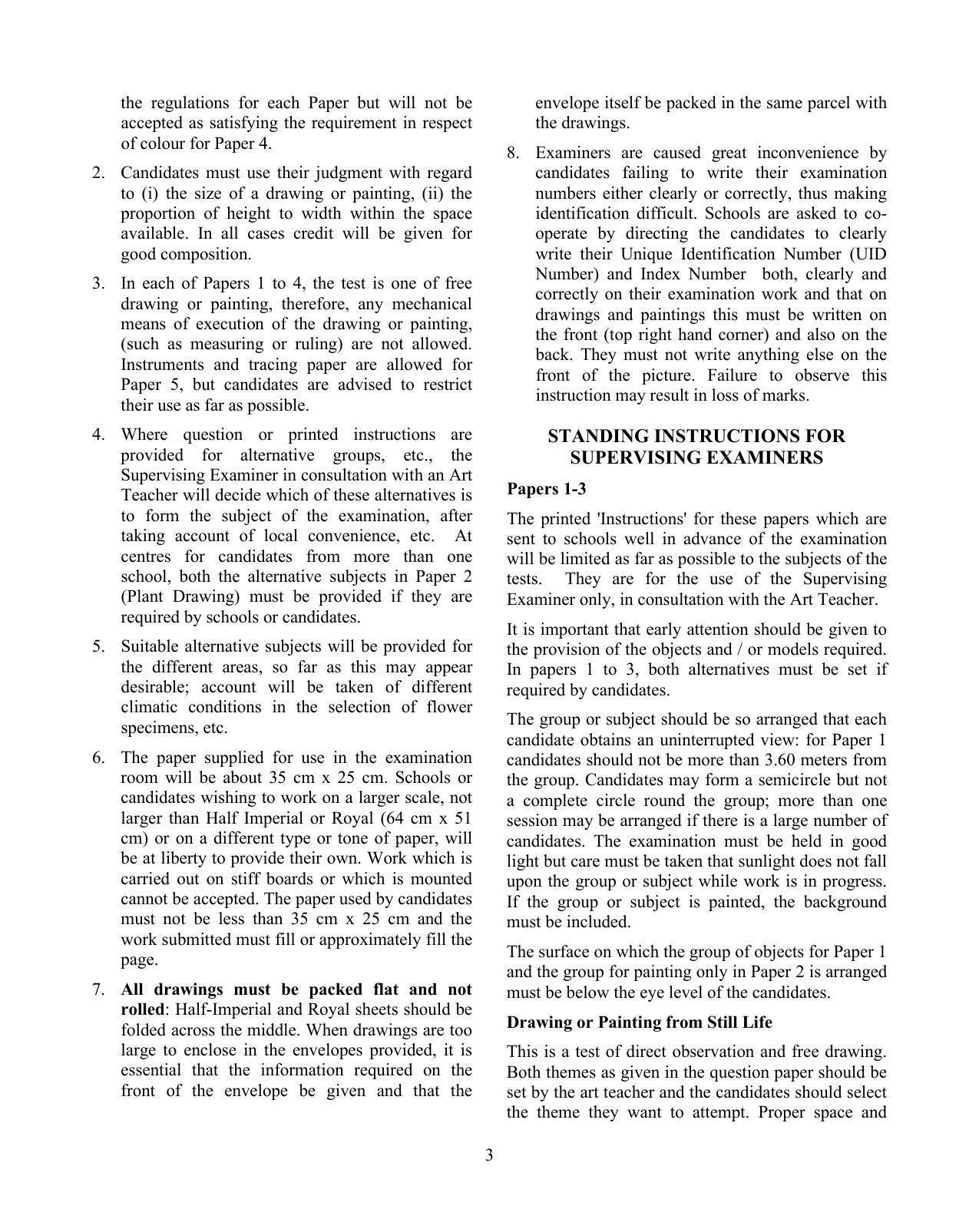 ISC Class 12 Art Syllabus - Page 3