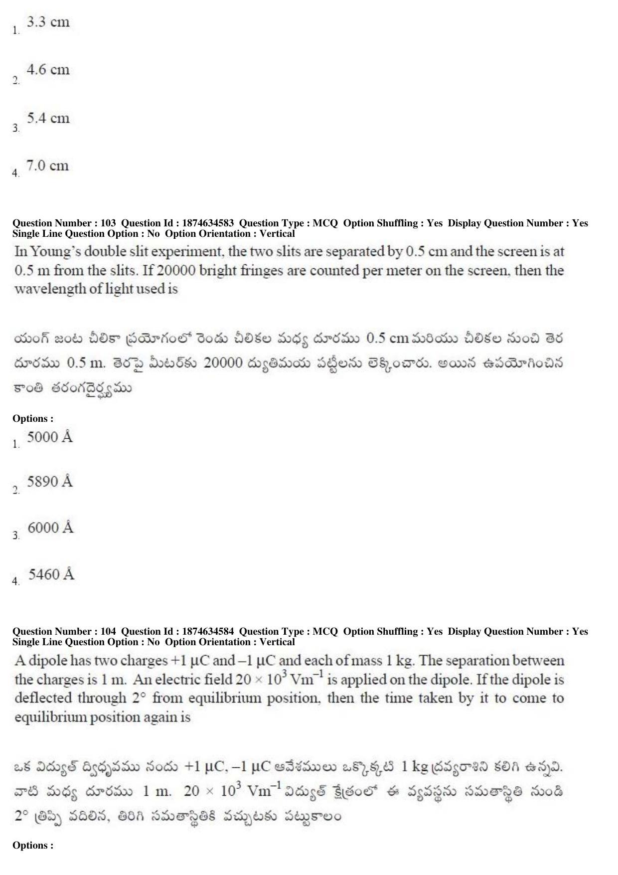 TS EAMCET 2019 Engineering Question Paper with Key (22 April 2019 Afternoon) - Page 63