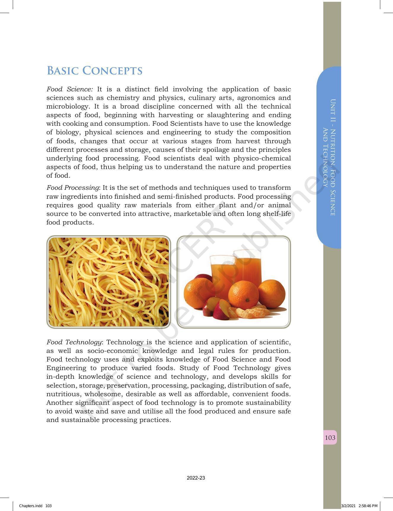 NCERT Book for Class 12 Home Science (Part -I) Chapter 5 Food Processing and Technology - Page 3