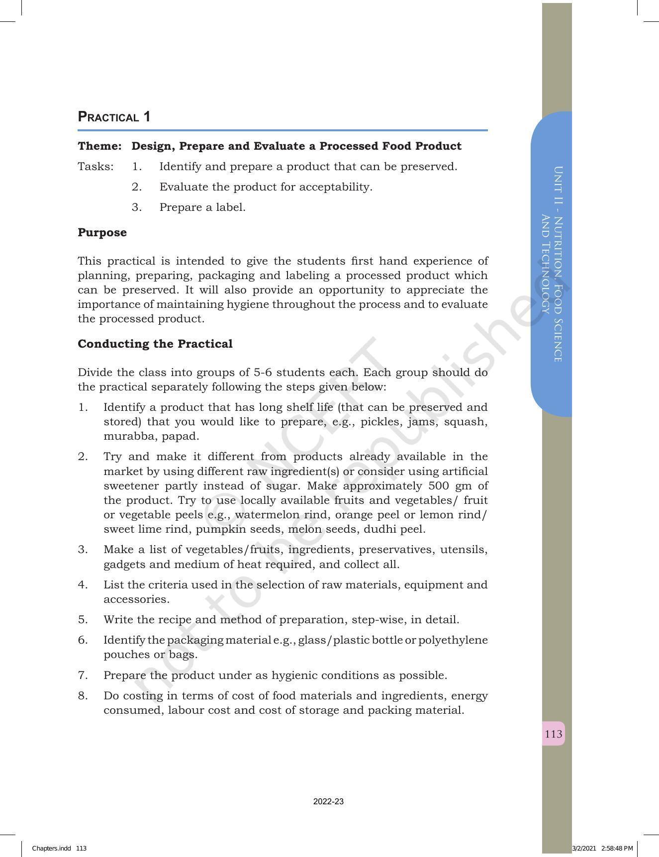 NCERT Book for Class 12 Home Science (Part -I) Chapter 5 Food Processing and Technology - Page 13