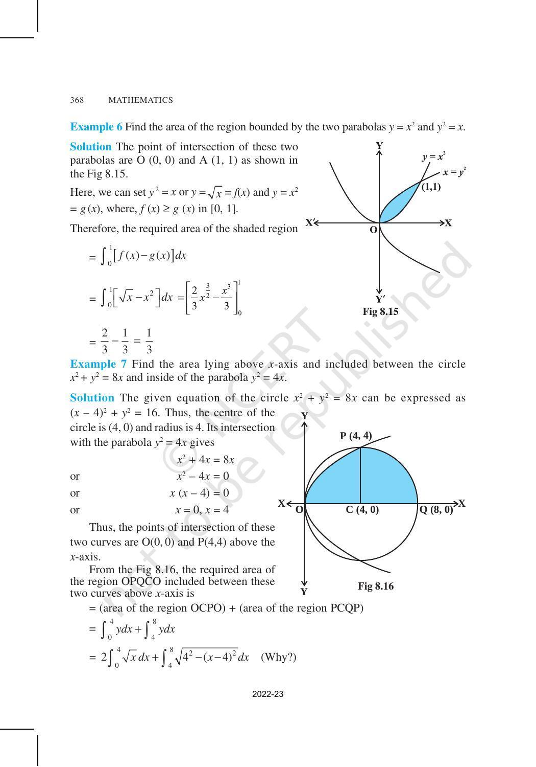 NCERT Book for Class 12 Maths Chapter 8 Application of Integrals - Page 10