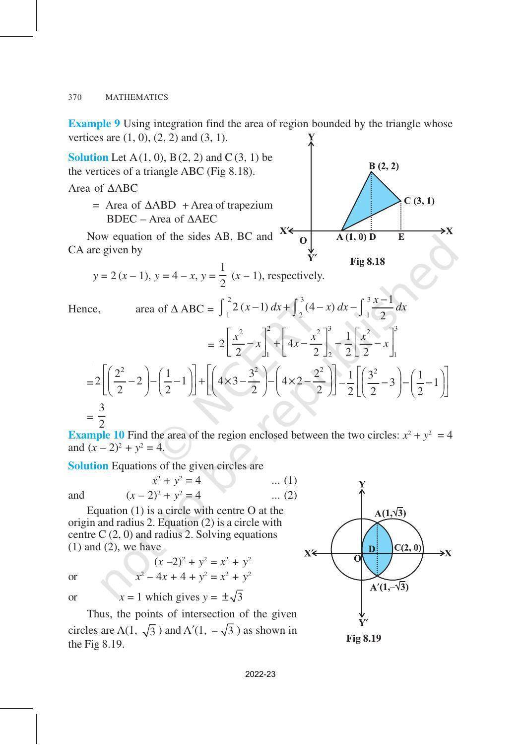 NCERT Book for Class 12 Maths Chapter 8 Application of Integrals - Page 12