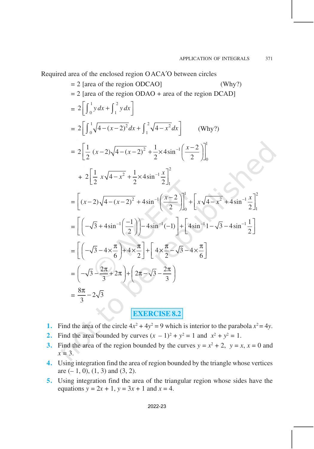 NCERT Book for Class 12 Maths Chapter 8 Application of Integrals - Page 13