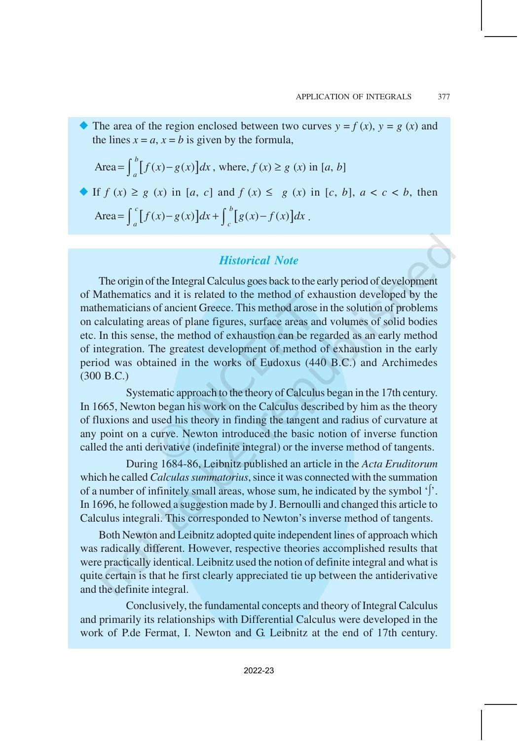 NCERT Book for Class 12 Maths Chapter 8 Application of Integrals - Page 19