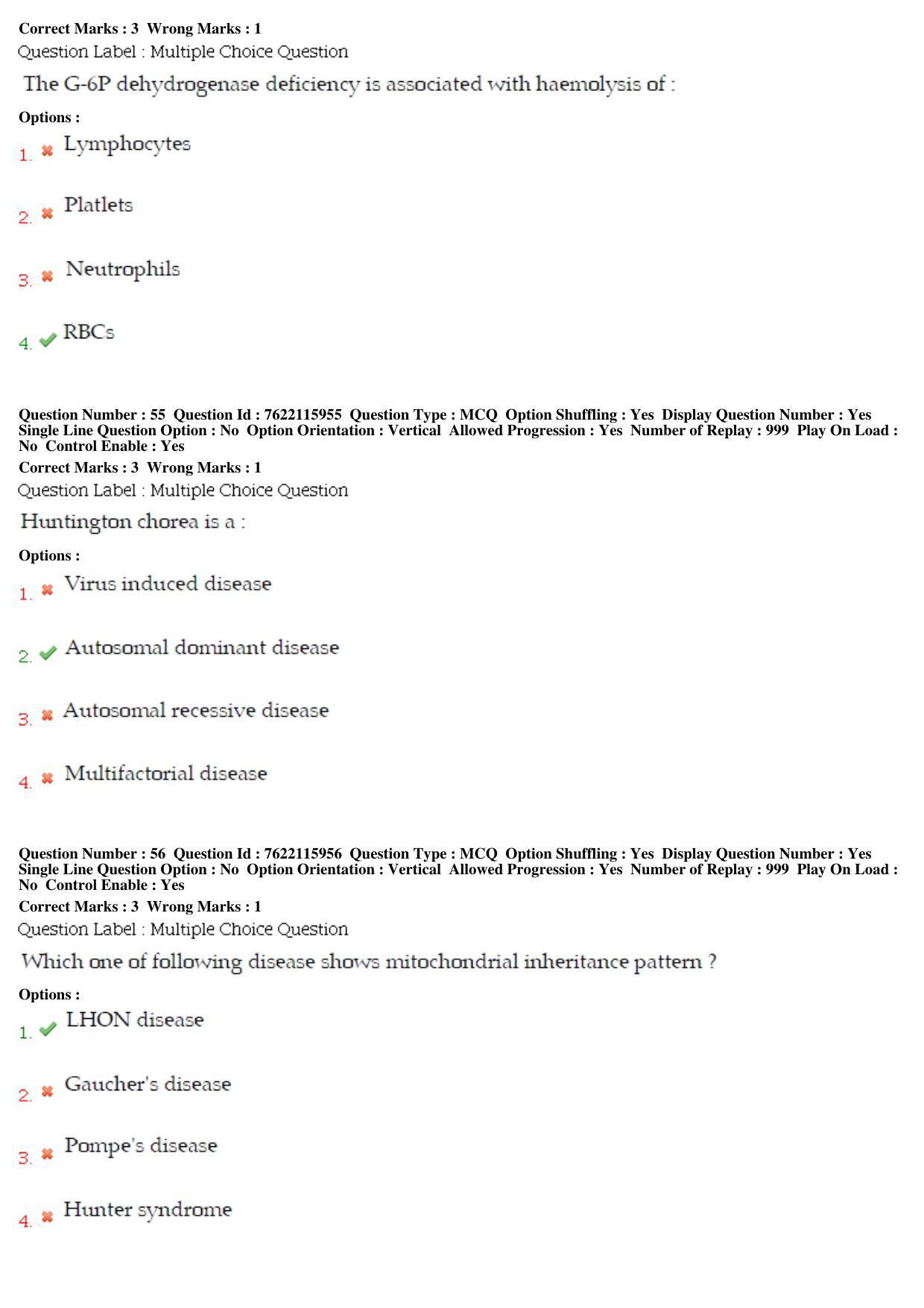 BHU RET Human and Clinical Gennetics 2019 Question Paper - Page 27