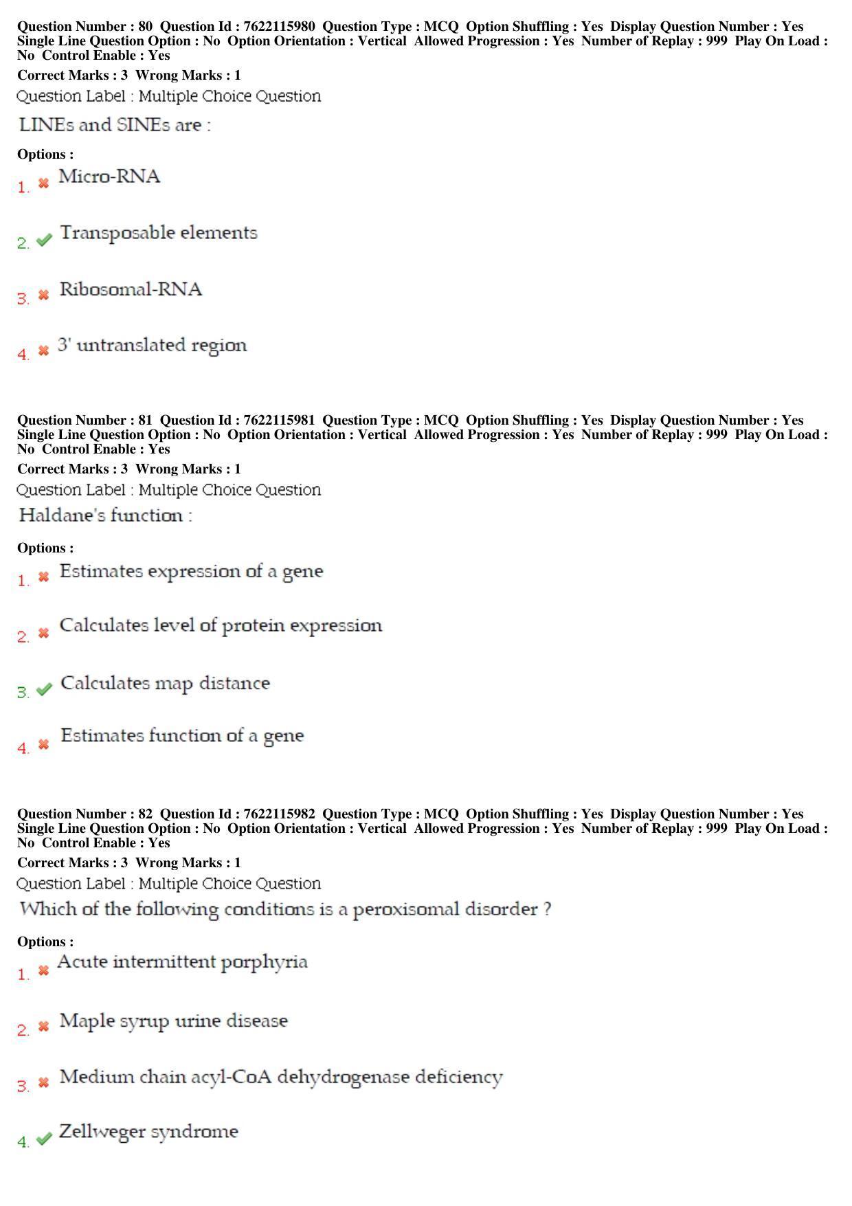 BHU RET Human and Clinical Gennetics 2019 Question Paper - Page 36
