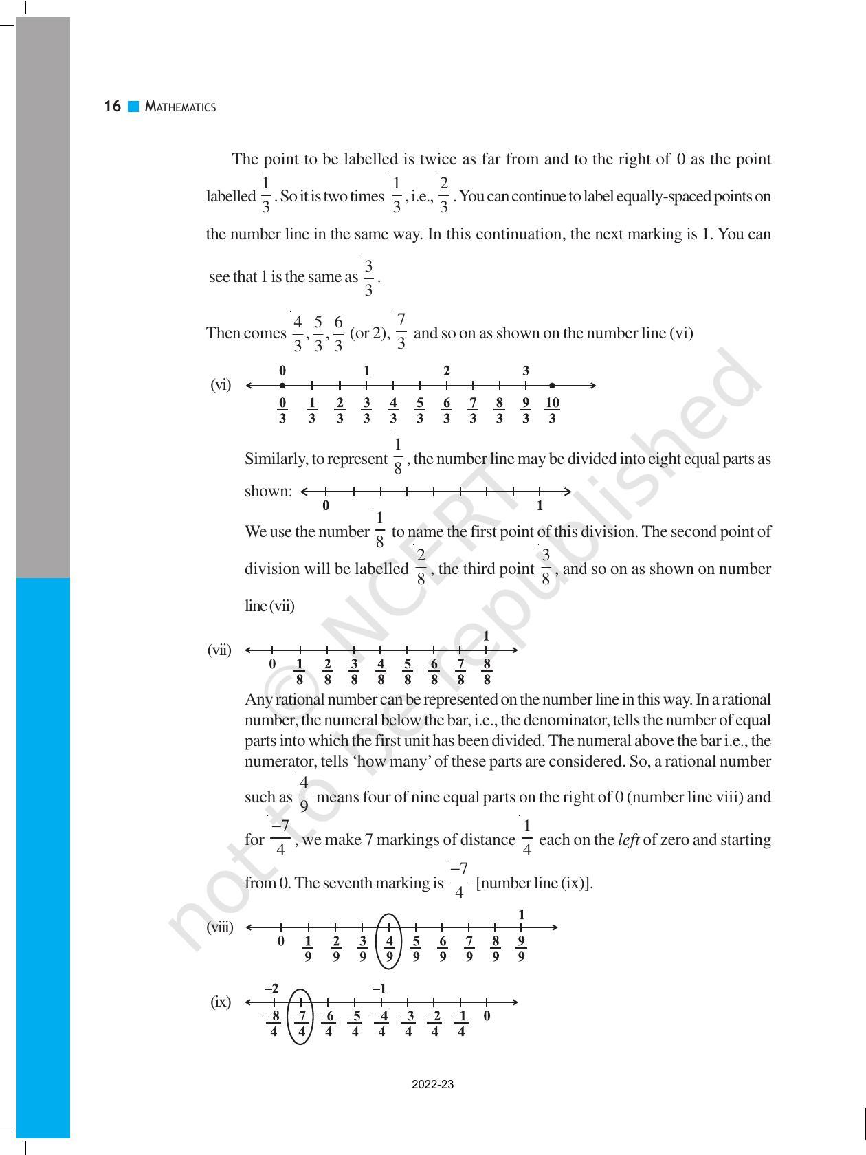 NCERT Book for Class 8 Maths Chapter 1 Rational Numbers - Page 16
