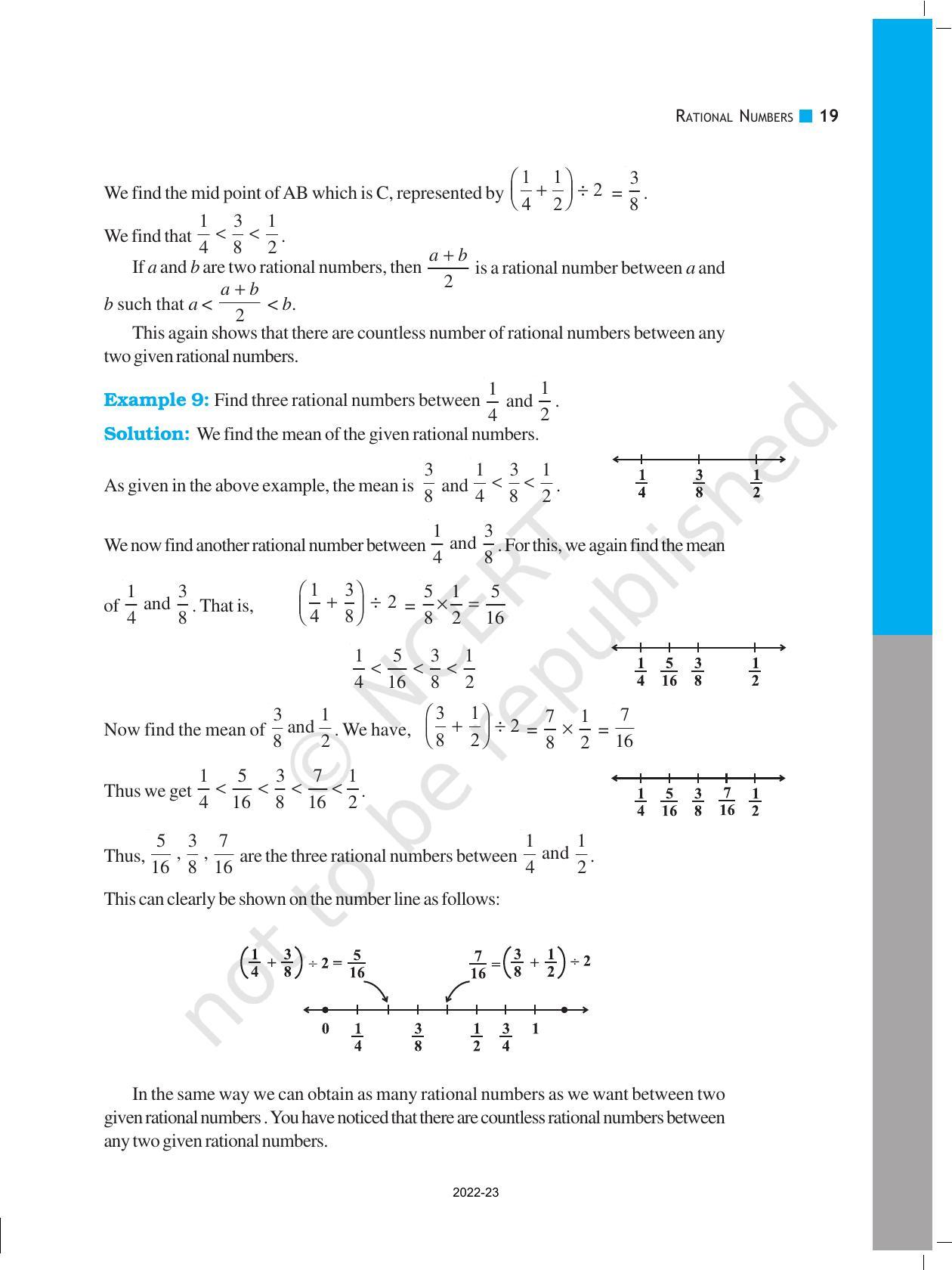 NCERT Book for Class 8 Maths Chapter 1 Rational Numbers - Page 19