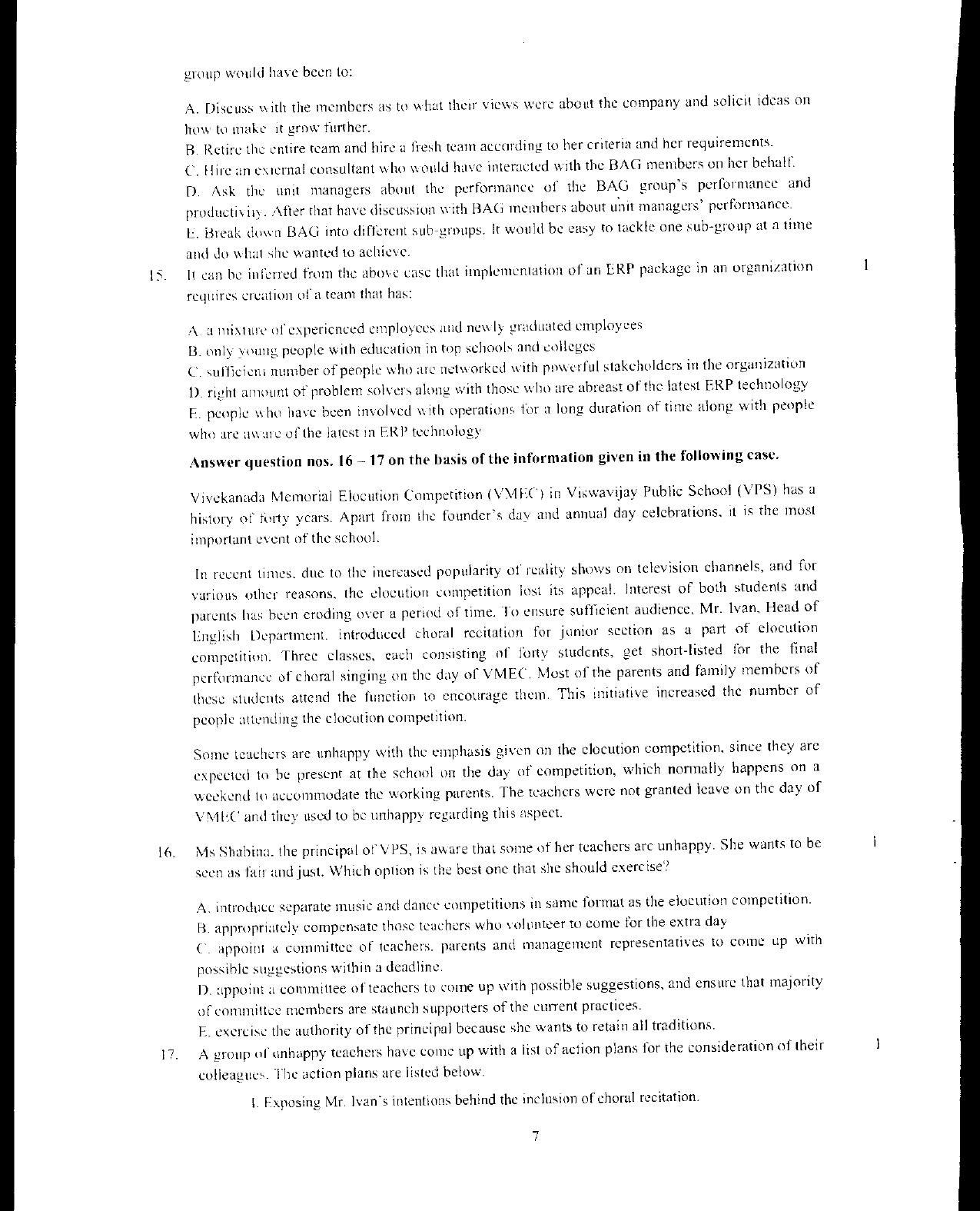 XAT 2012 Question Papers - Page 8