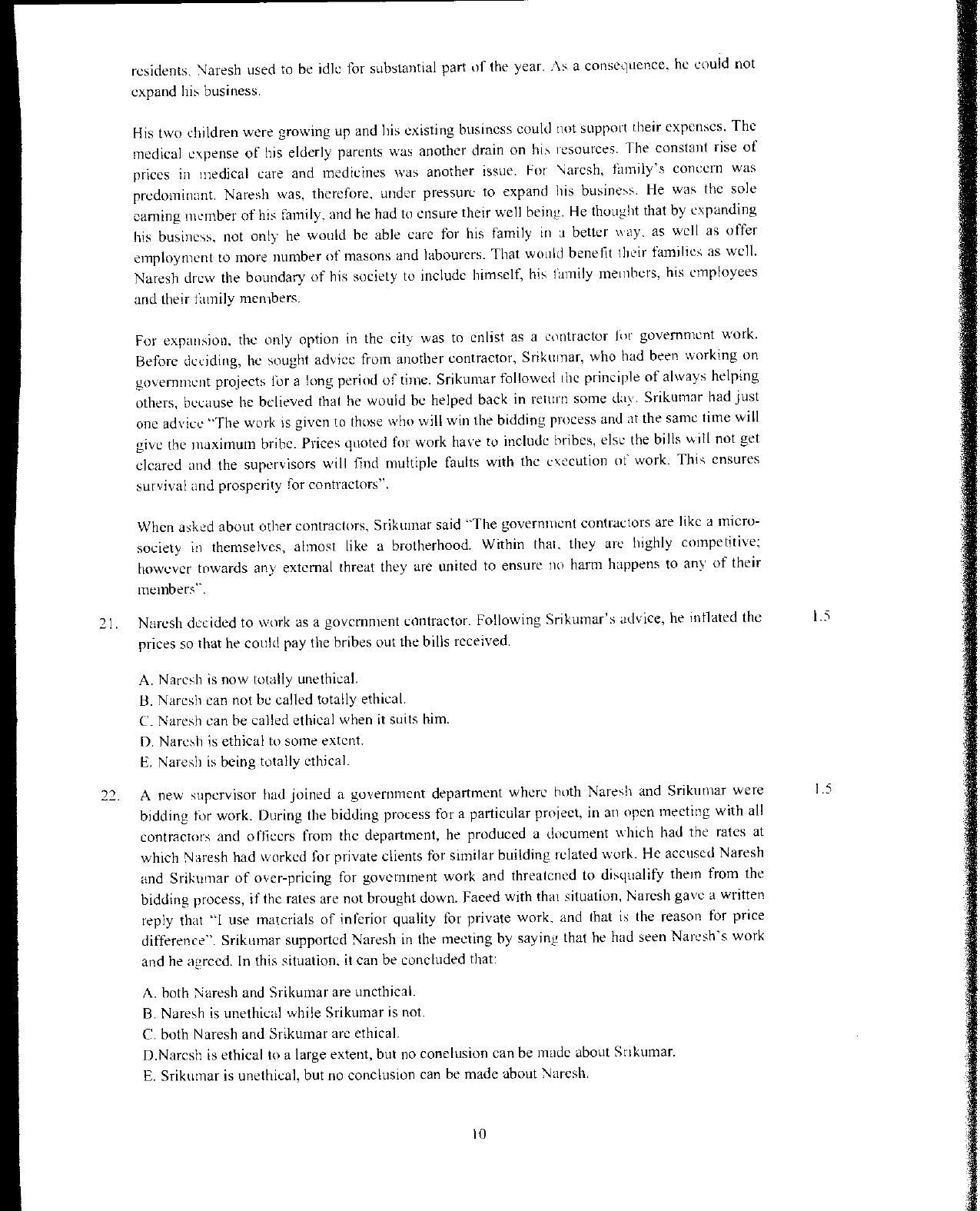 XAT 2012 Question Papers - Page 11
