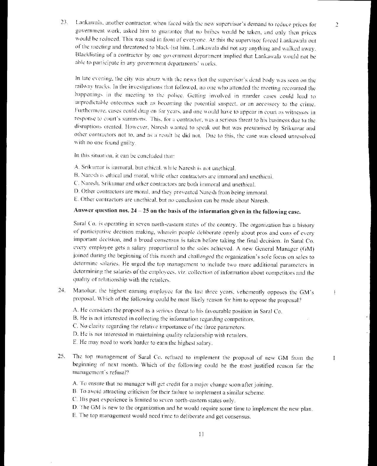 XAT 2012 Question Papers - Page 12