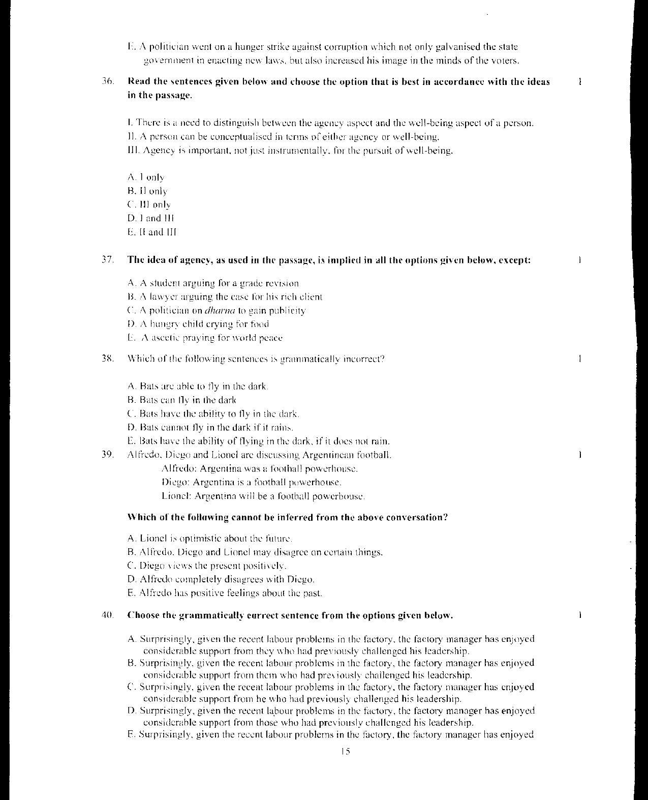 XAT 2012 Question Papers - Page 16
