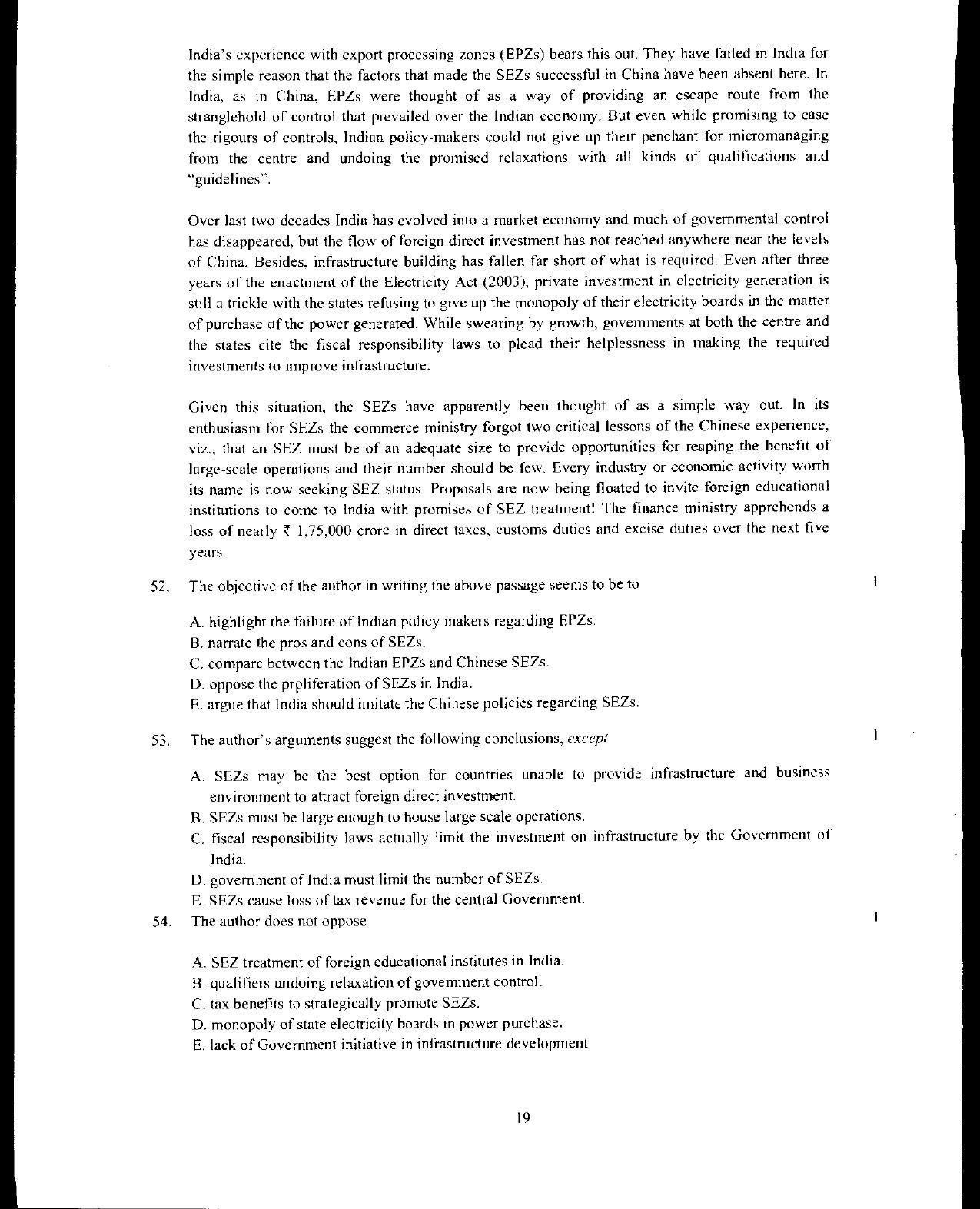 XAT 2012 Question Papers - Page 20