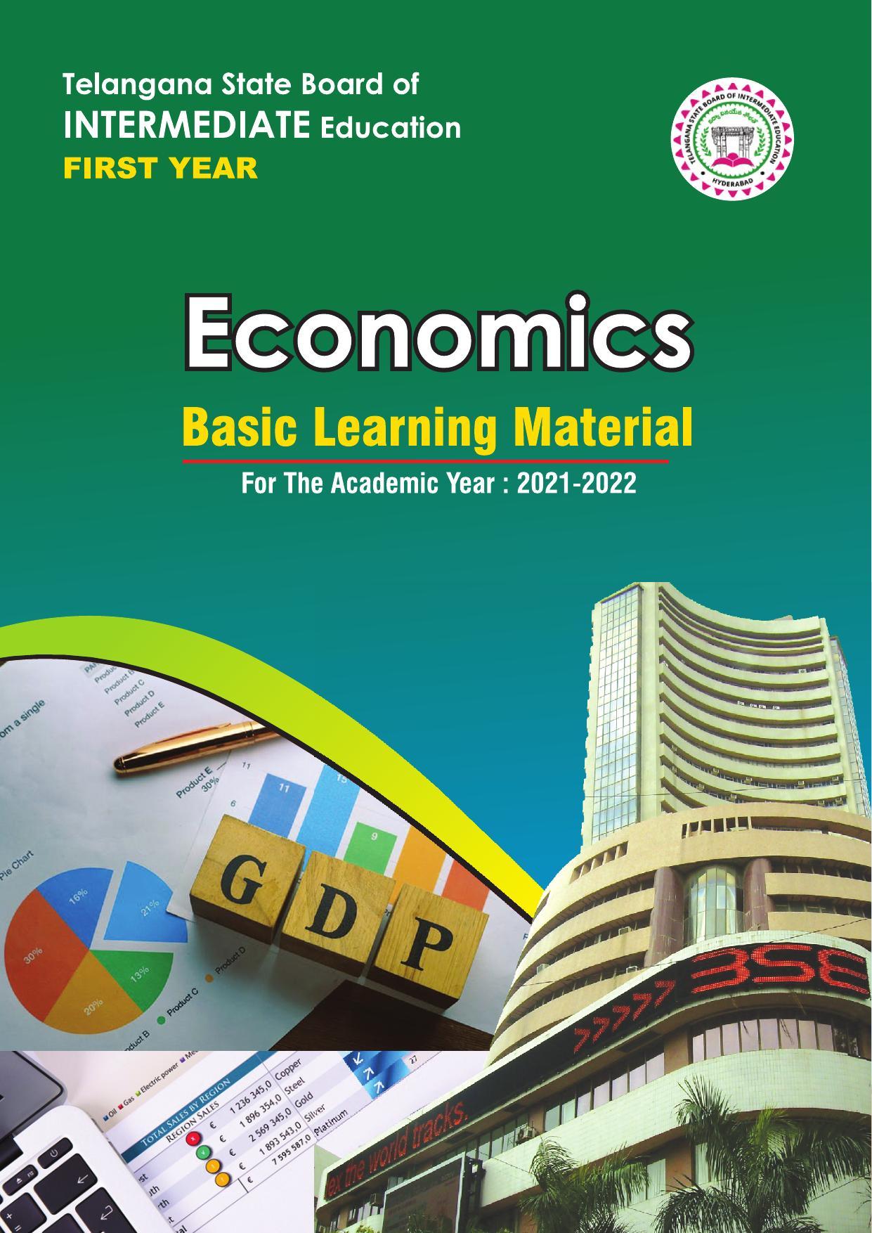 TS SCERT Inter 1st Year Economics Path 1 (English Medium) Text Book - Page 1