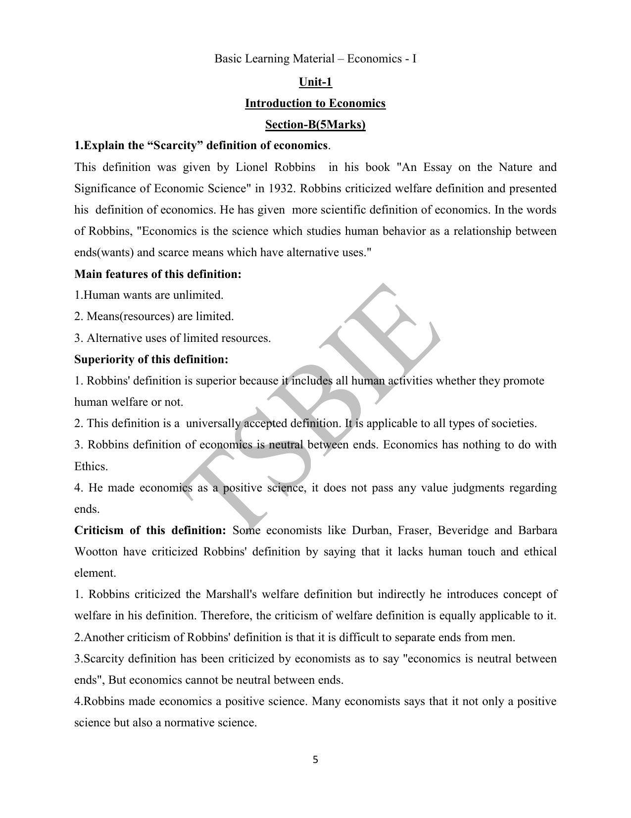 TS SCERT Inter 1st Year Economics Path 1 (English Medium) Text Book - Page 6