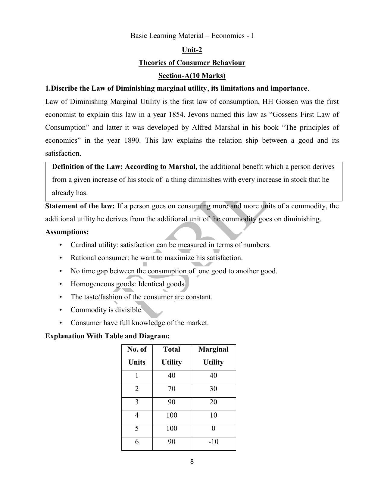 TS SCERT Inter 1st Year Economics Path 1 (English Medium) Text Book - Page 9
