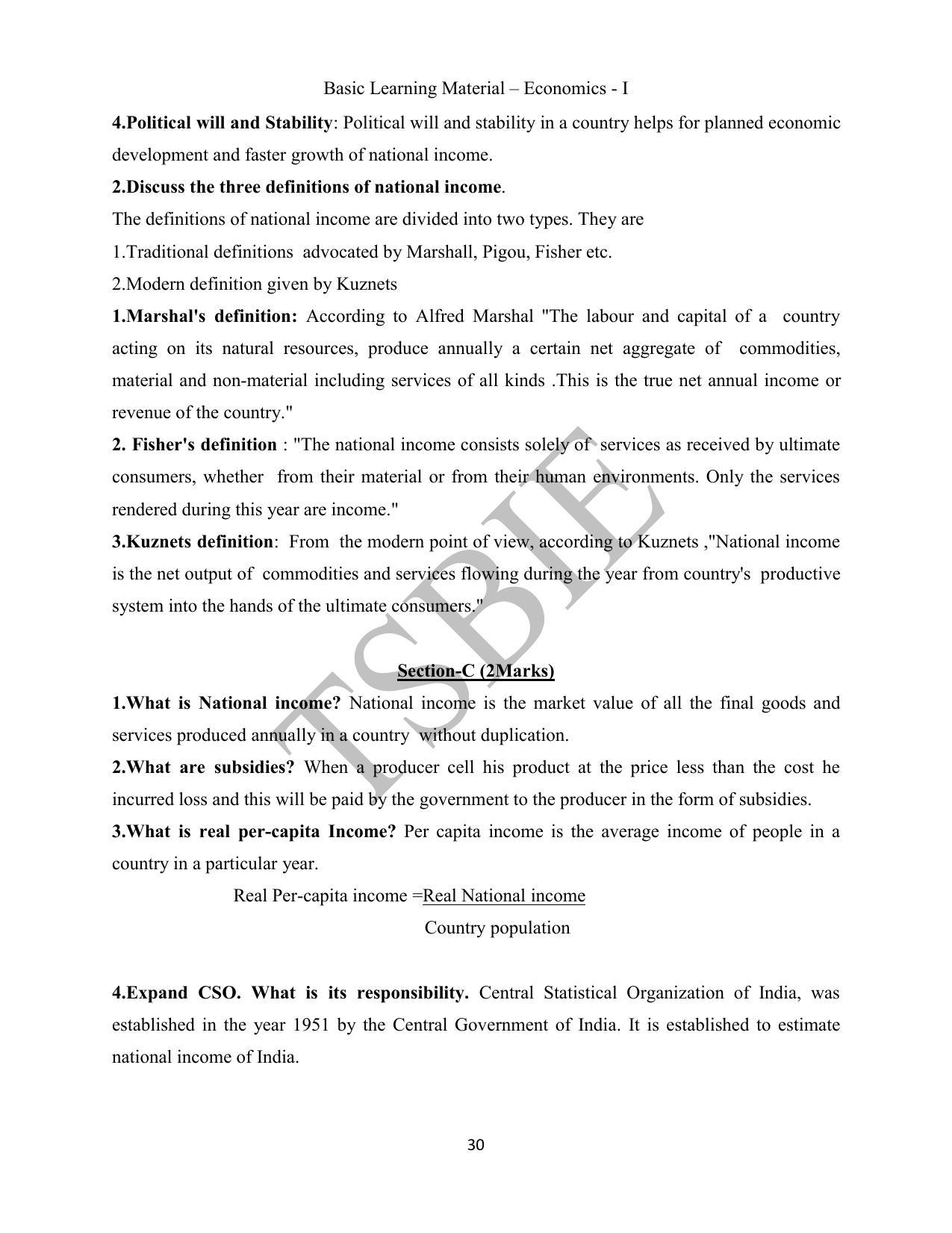 TS SCERT Inter 1st Year Economics Path 1 (English Medium) Text Book - Page 31