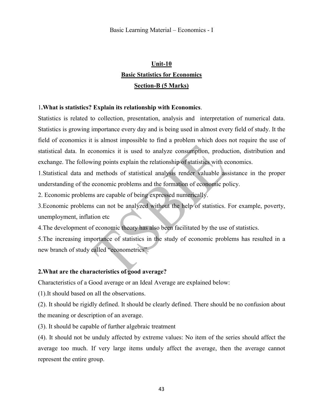 TS SCERT Inter 1st Year Economics Path 1 (English Medium) Text Book - Page 44
