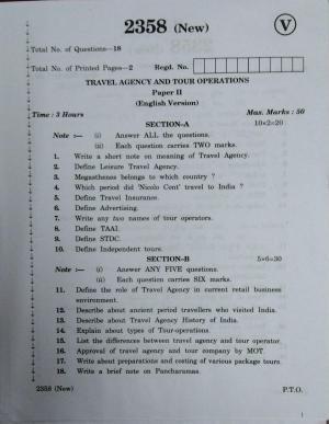AP Inter 2nd Year Vocational Question Paper March - 2020 - Travel Agency and Tour Operations-II(new)