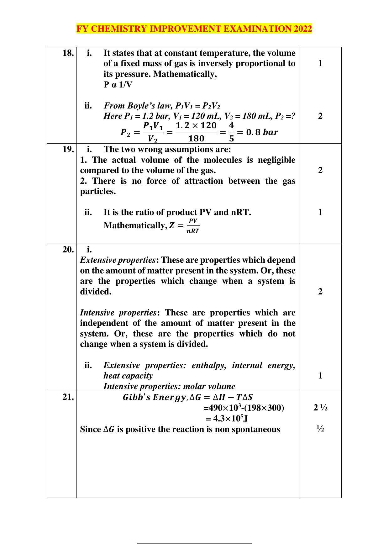 Kerala Plus One 2022 Chemistry Improvement Answer Key - Page 6