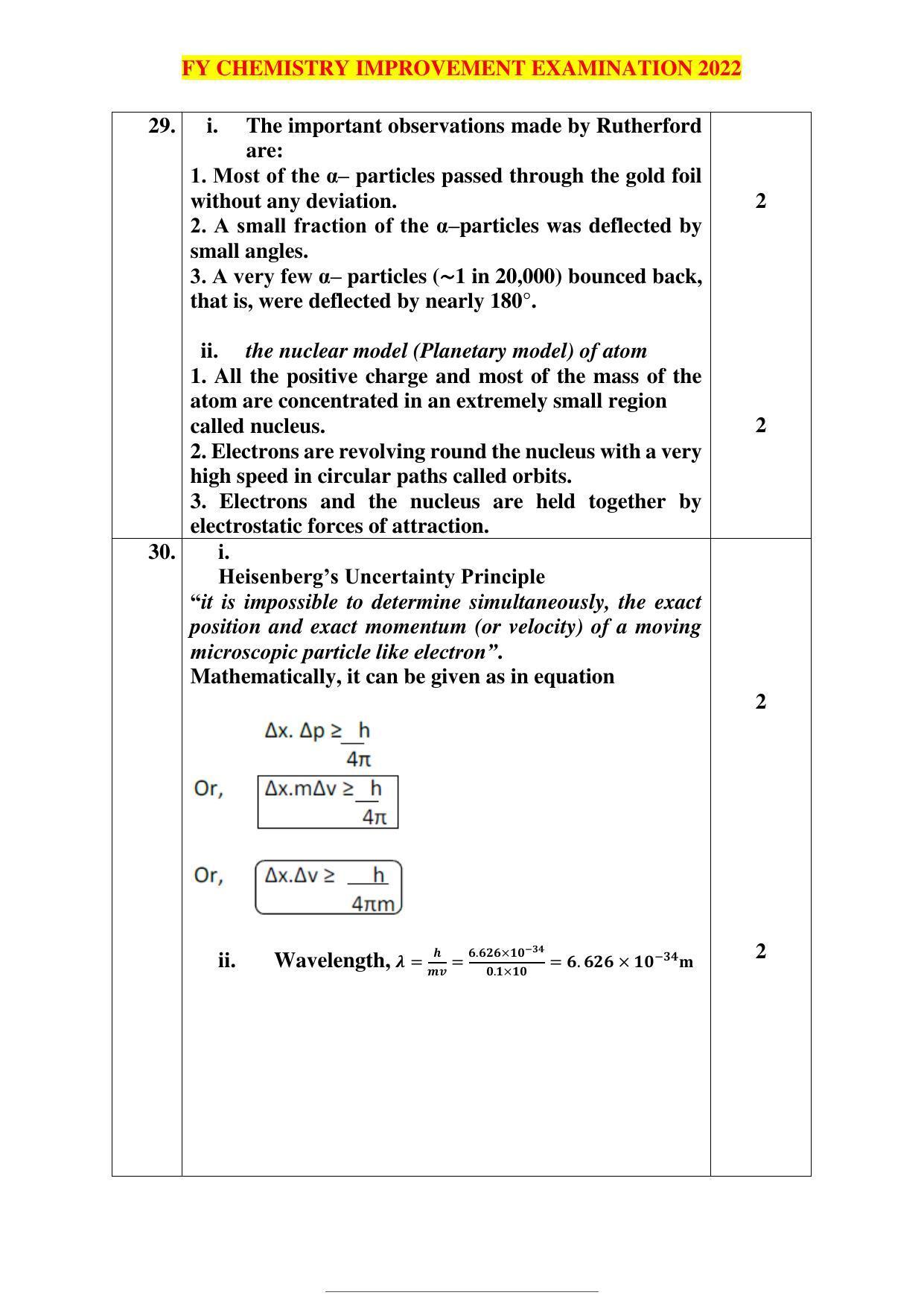Kerala Plus One 2022 Chemistry Improvement Answer Key - Page 10