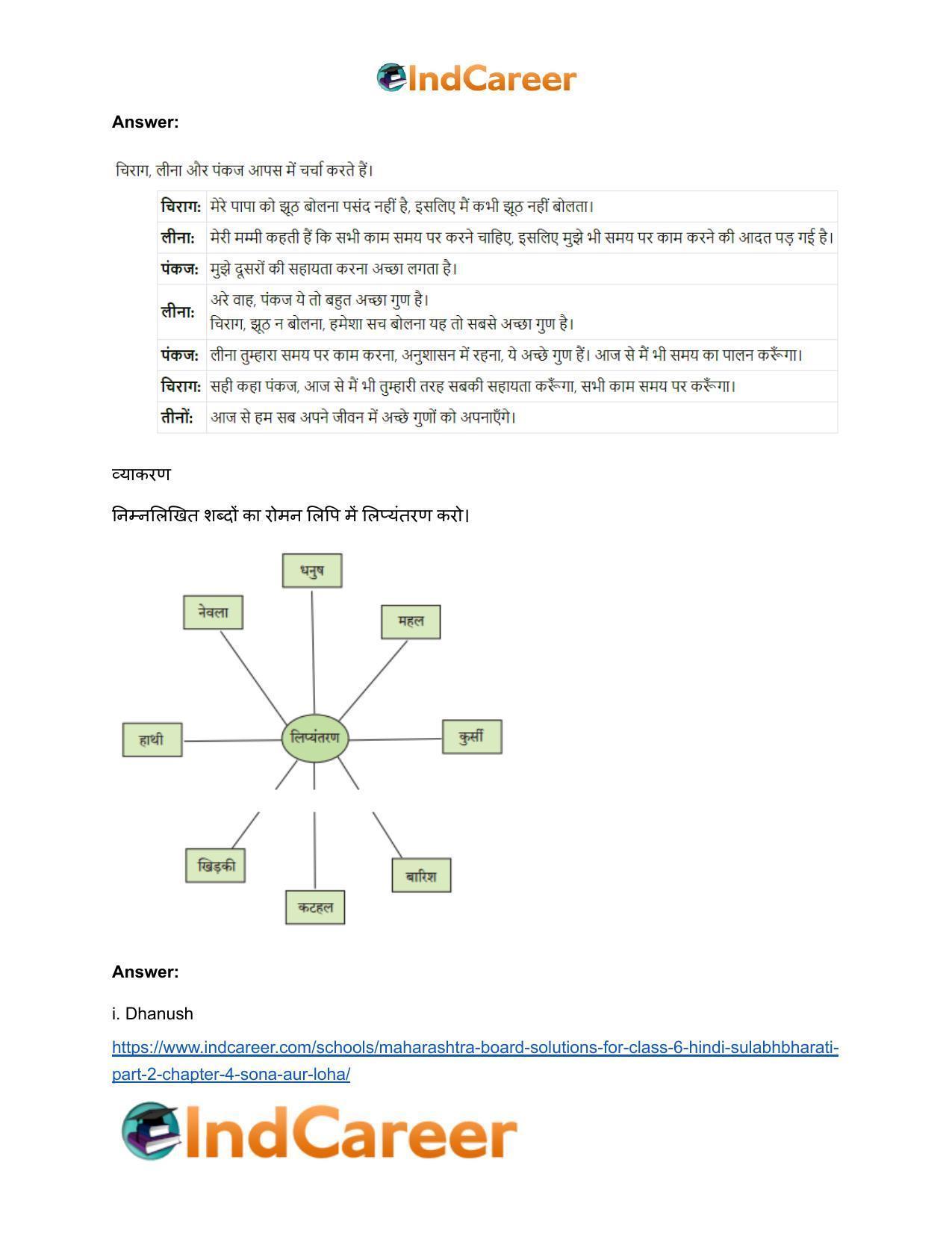 Maharashtra Board Solutions for Class 6- Hindi Sulabhbharati (Part 2): Chapter 4- साेना और लोहा - Page 7