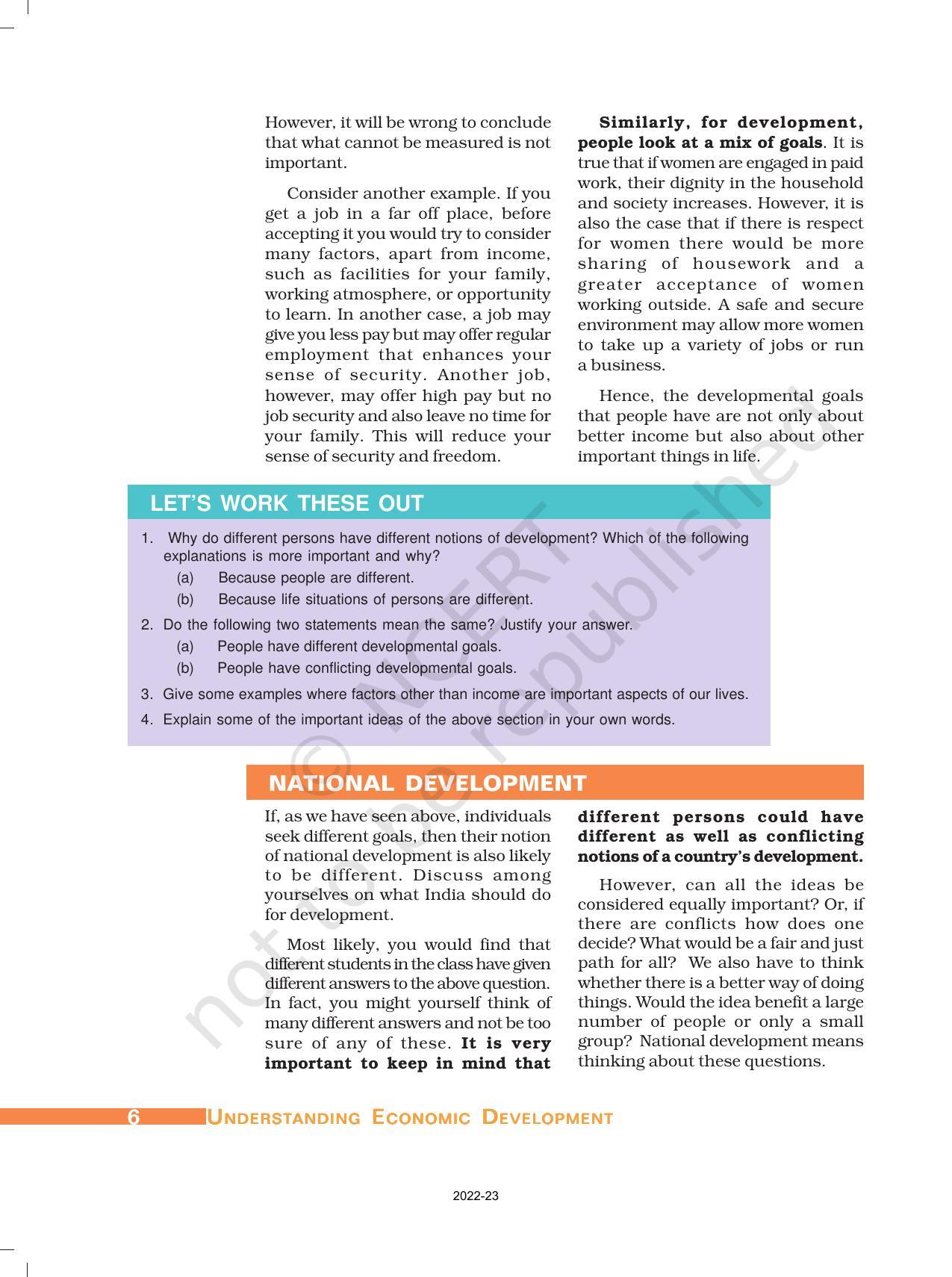 NCERT Book for Class 10 Economics Chapter 1 Development - Page 5